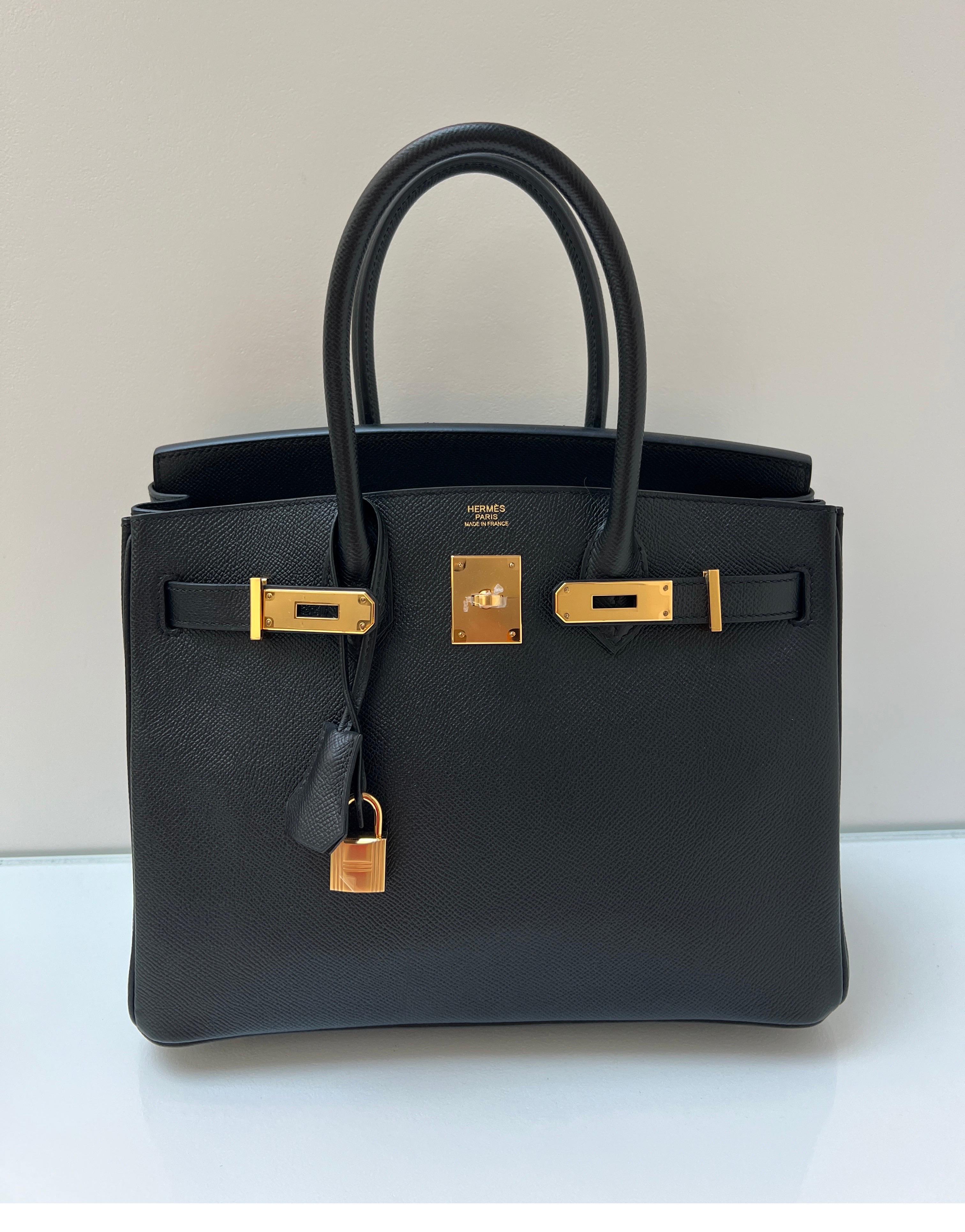 Hermes Black Birkin 30 Bag 13
