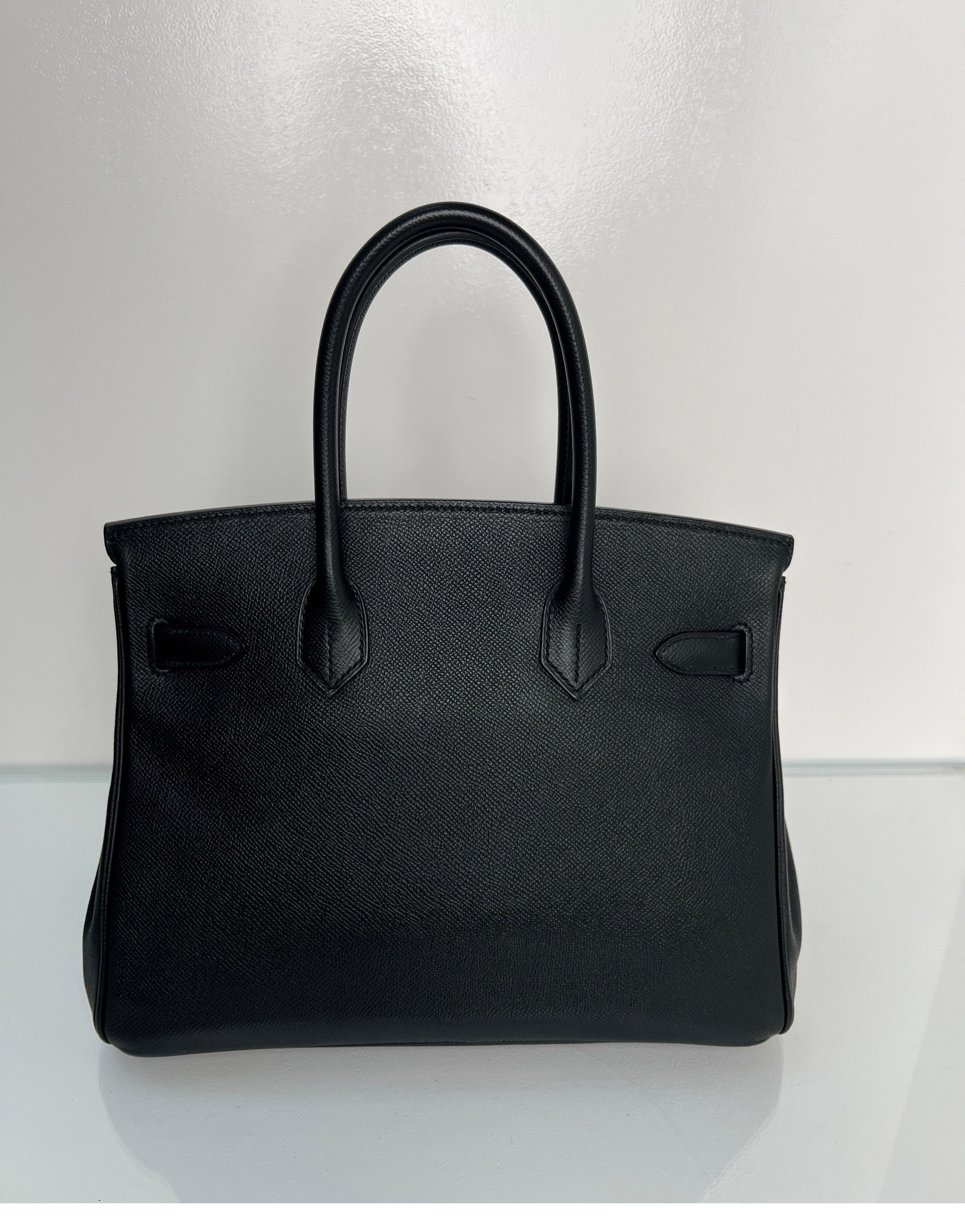 Hermes Black Birkin 30 Bag 13