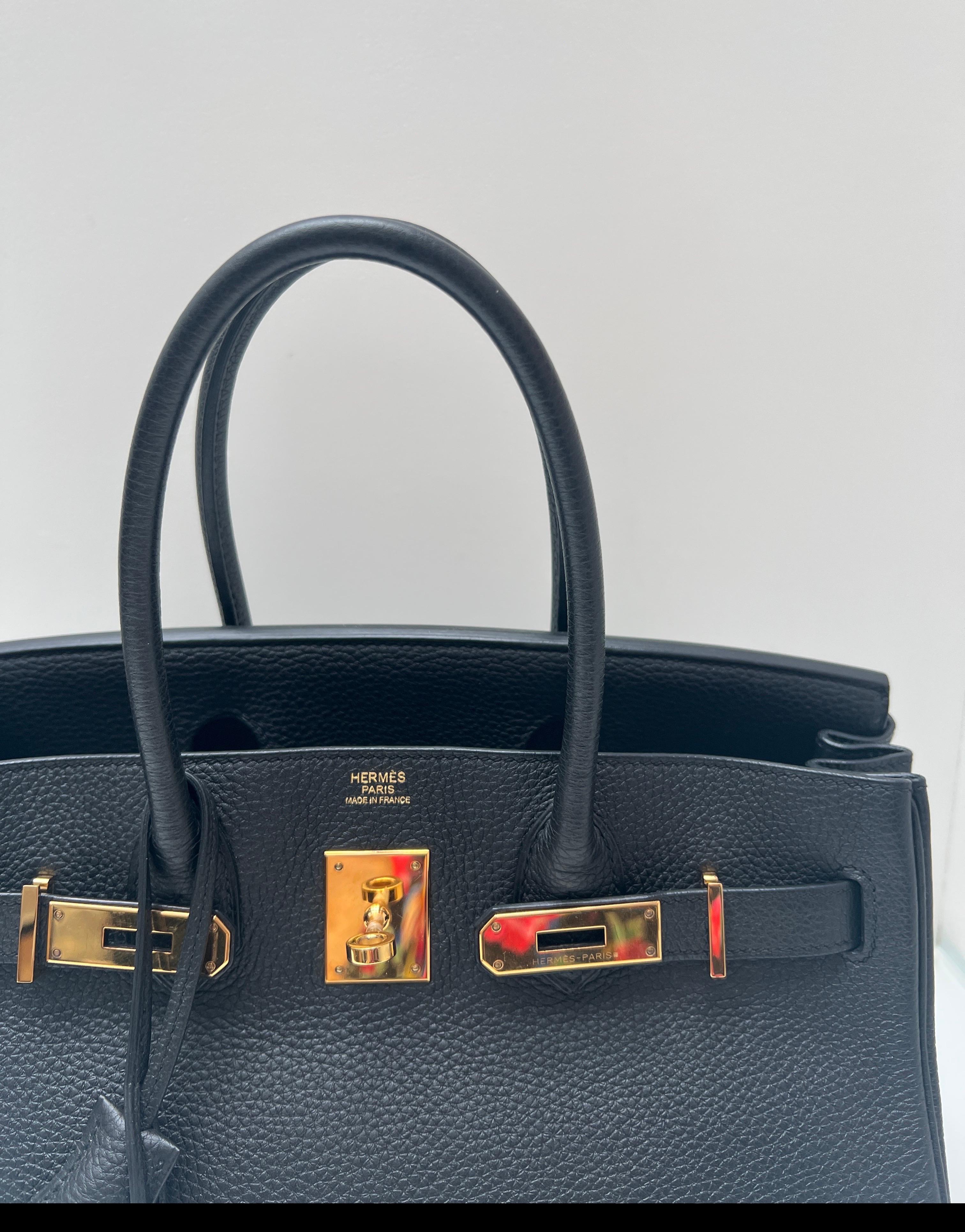 Hermes Black Birkin 30 Bag 13