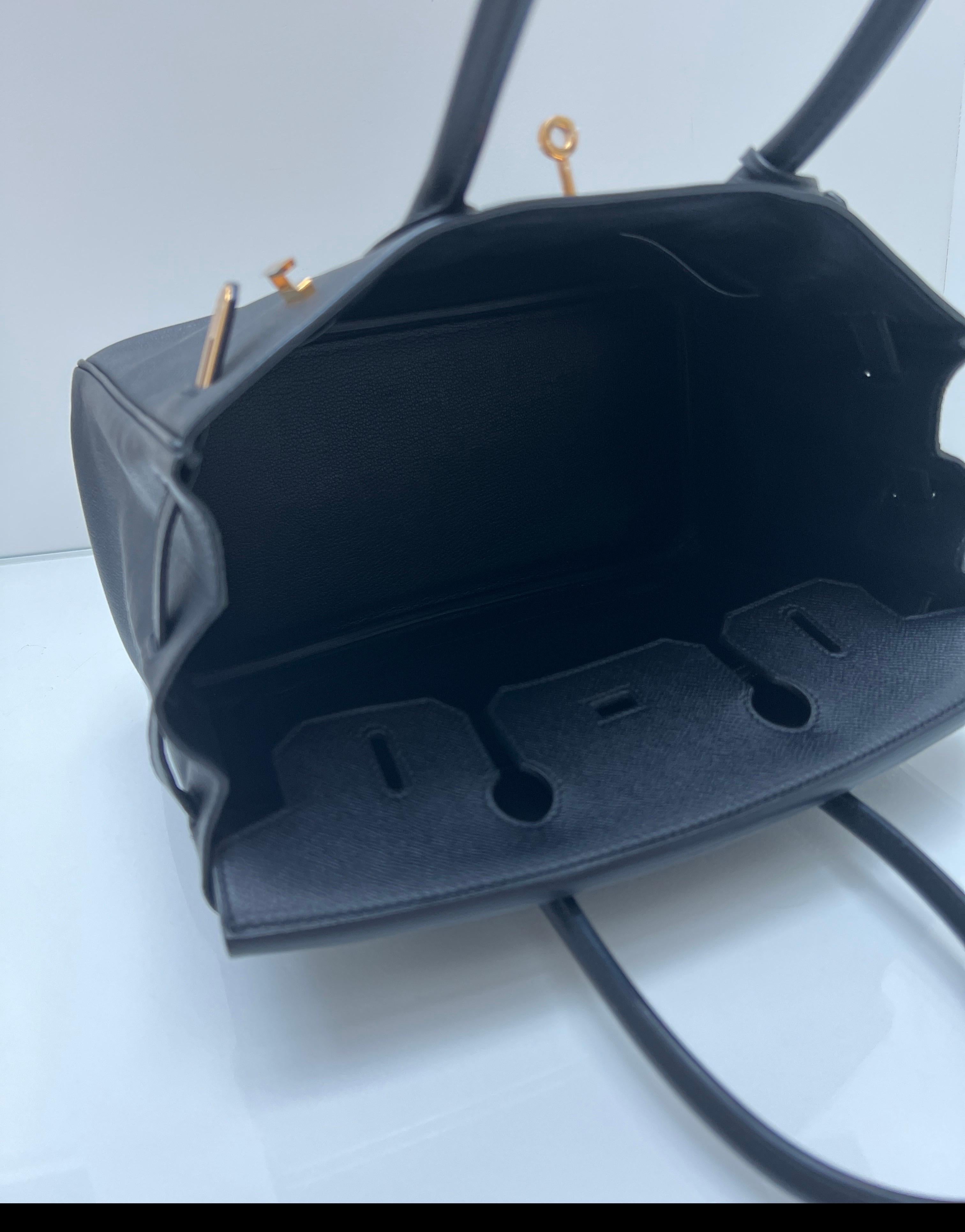 Hermes Black Birkin 30 Bag For Sale 13