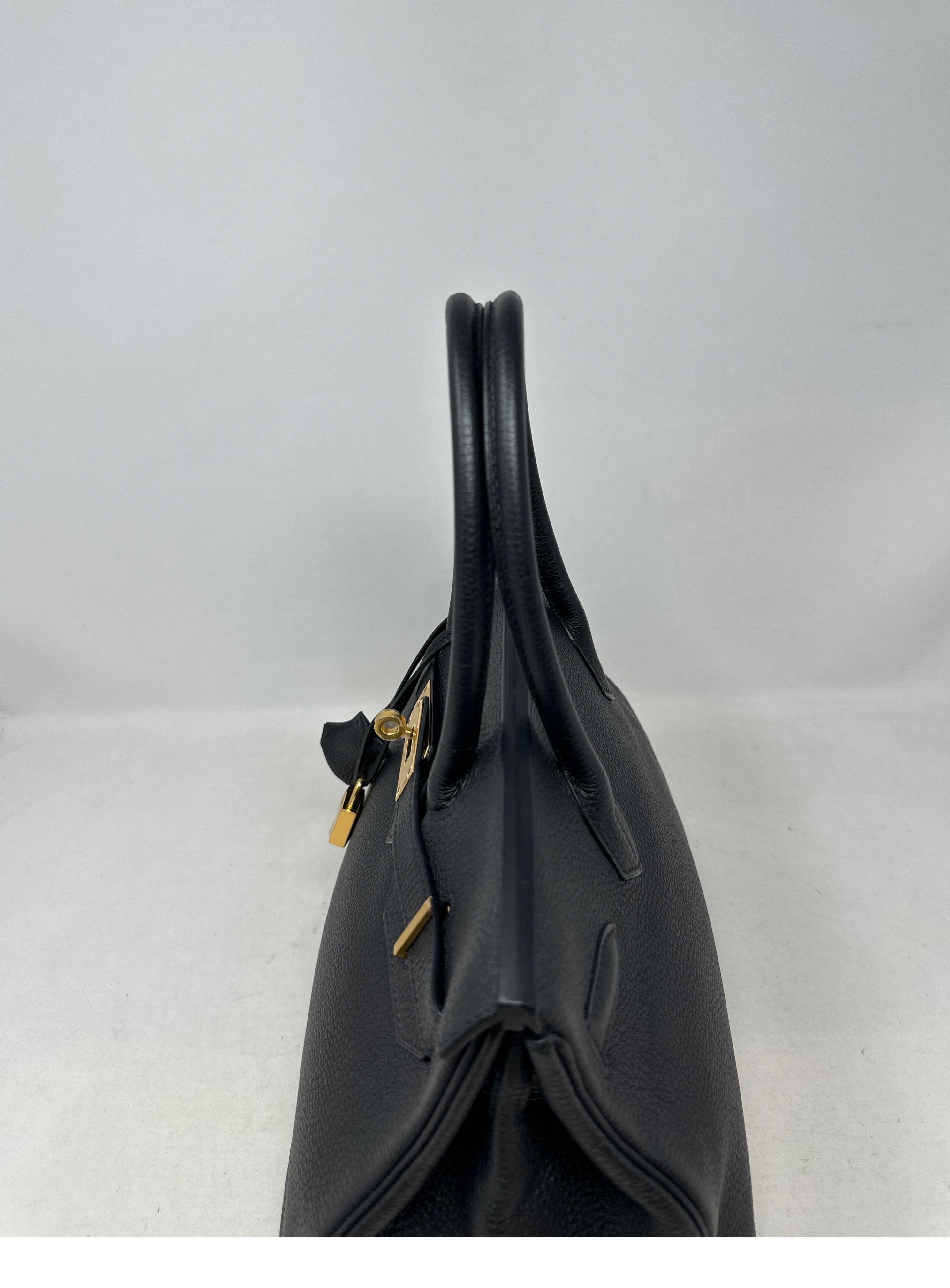 Hermes Black Birkin 30 Bag  For Sale 12