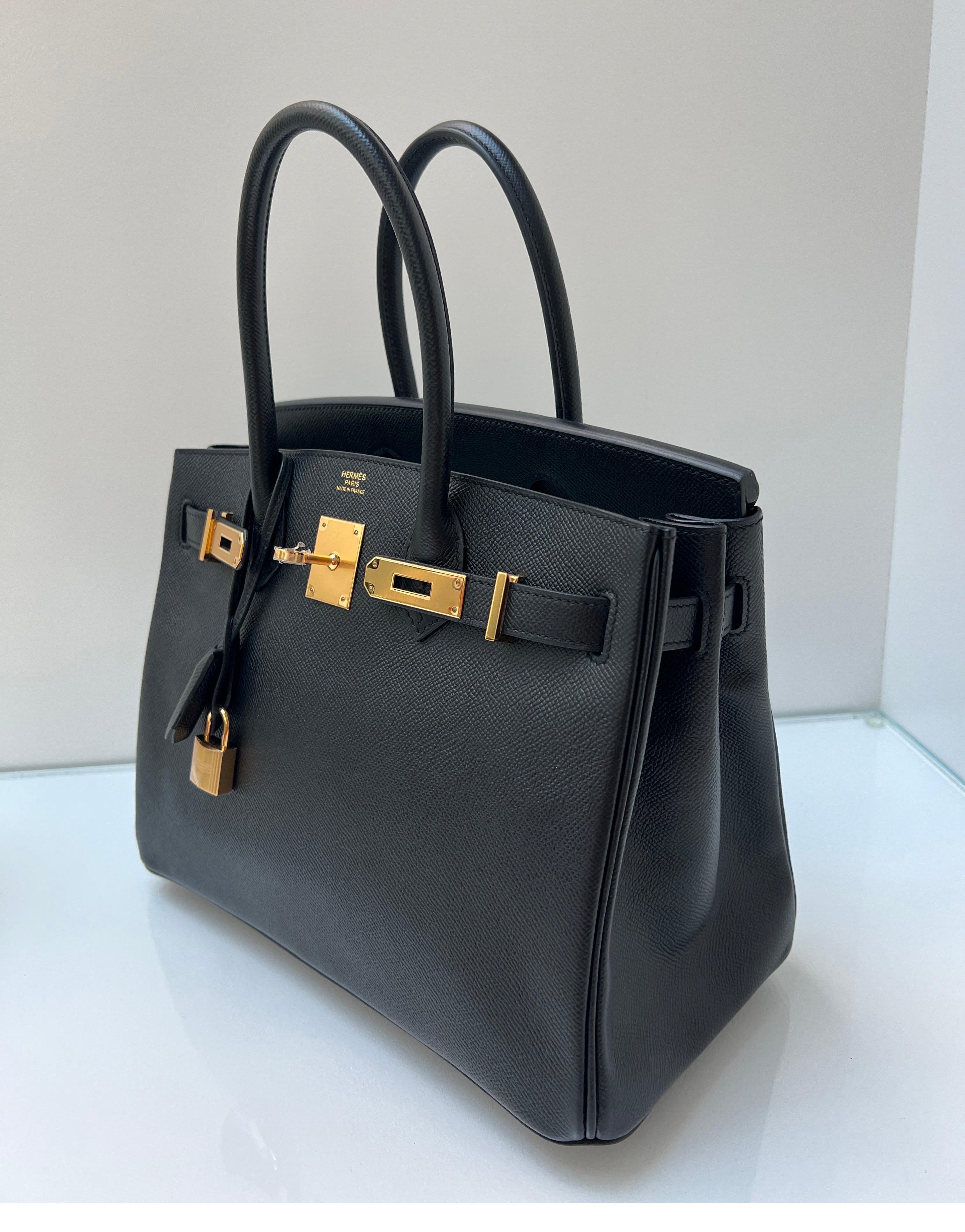 Hermes Black Birkin 30 Bag 14