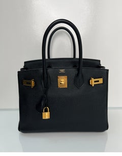 Hermes Black Birkin 30 Bag