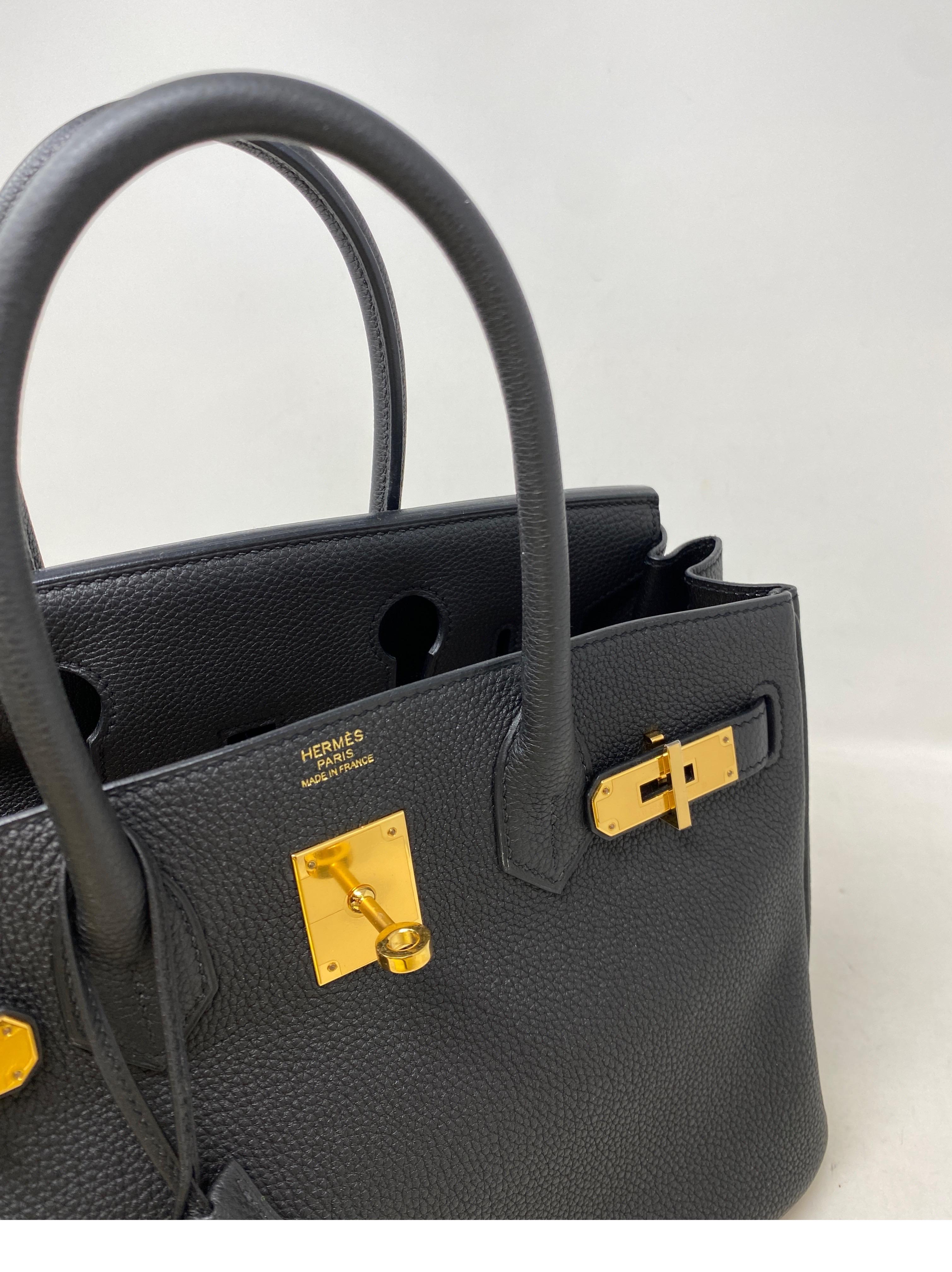 Hermes Black Birkin 30 Bag In Excellent Condition In Athens, GA