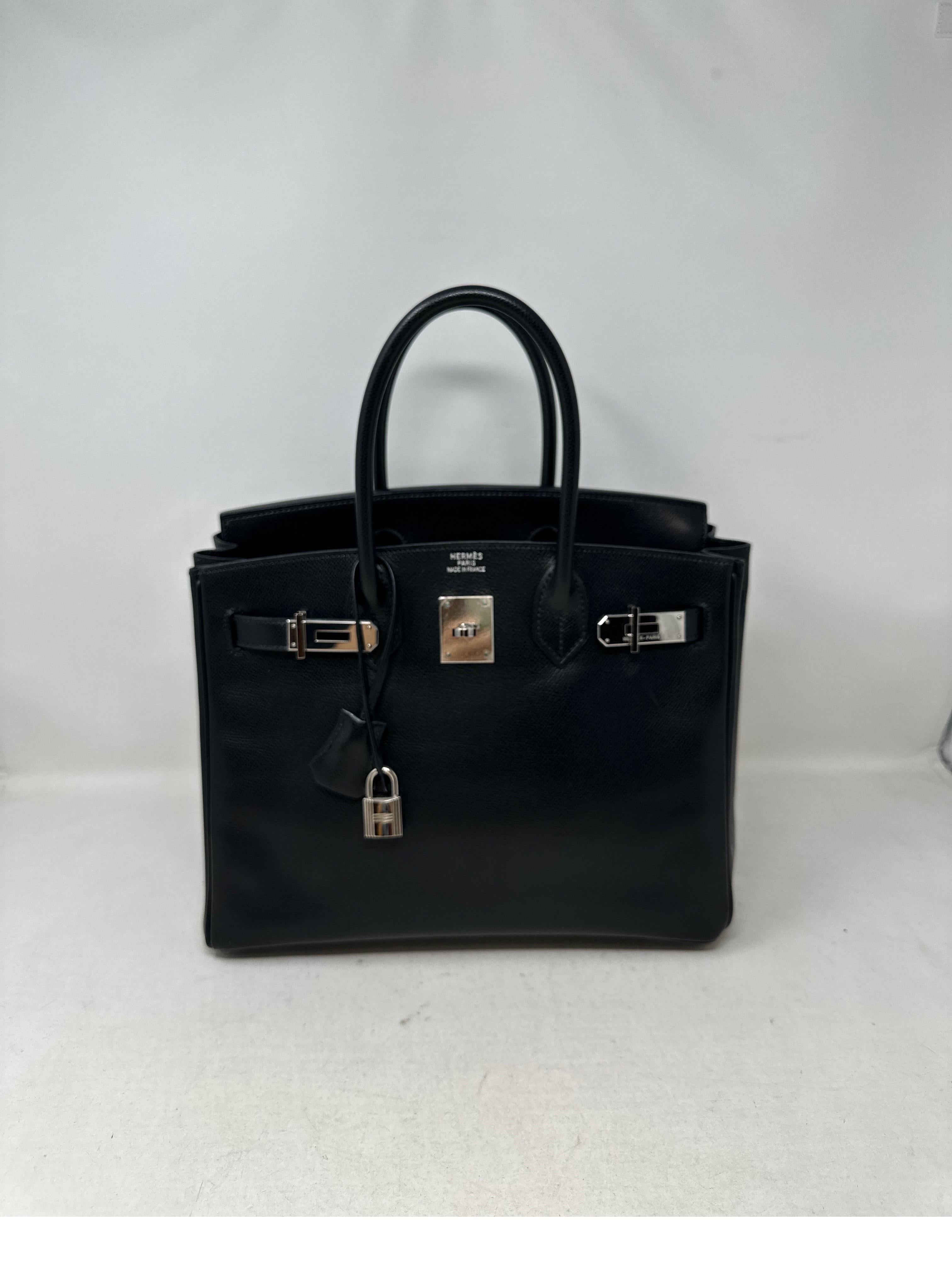 Hermès - Sac Birkin 30 noir Excellent état à Athens, GA
