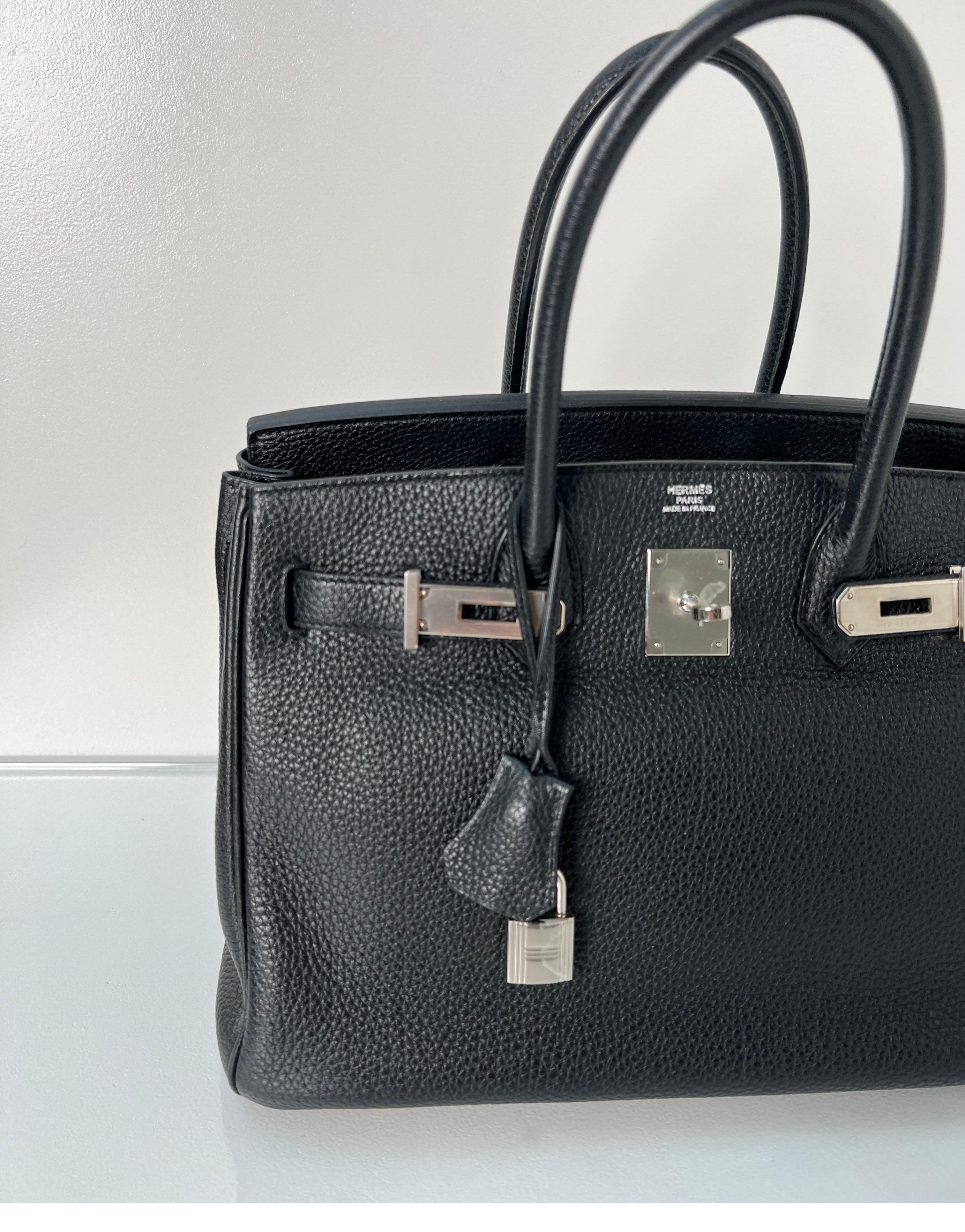 Hermes Black Birkin 30 Bag In Excellent Condition In Athens, GA