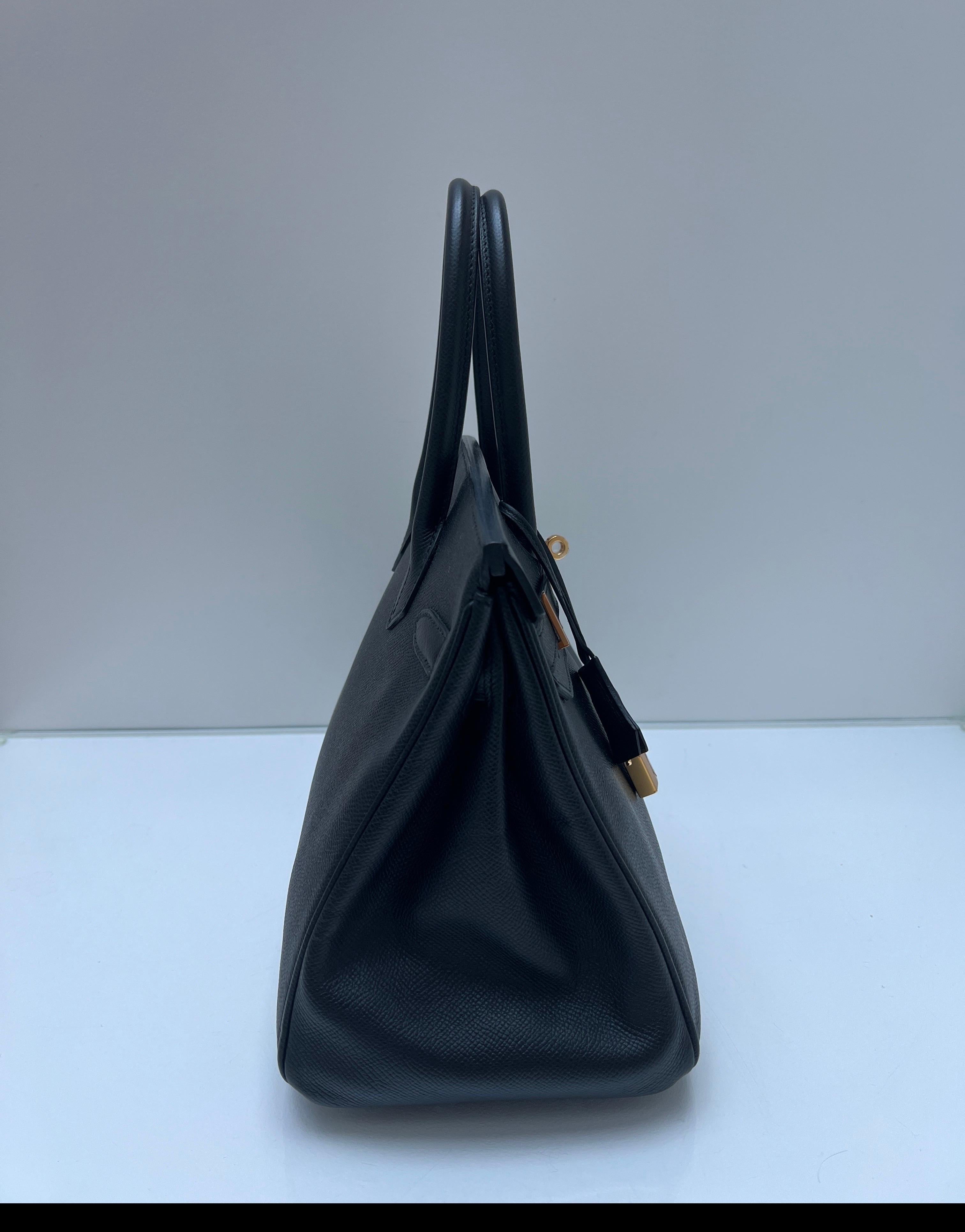 Women's or Men's Hermes Black Birkin 30 Bag For Sale