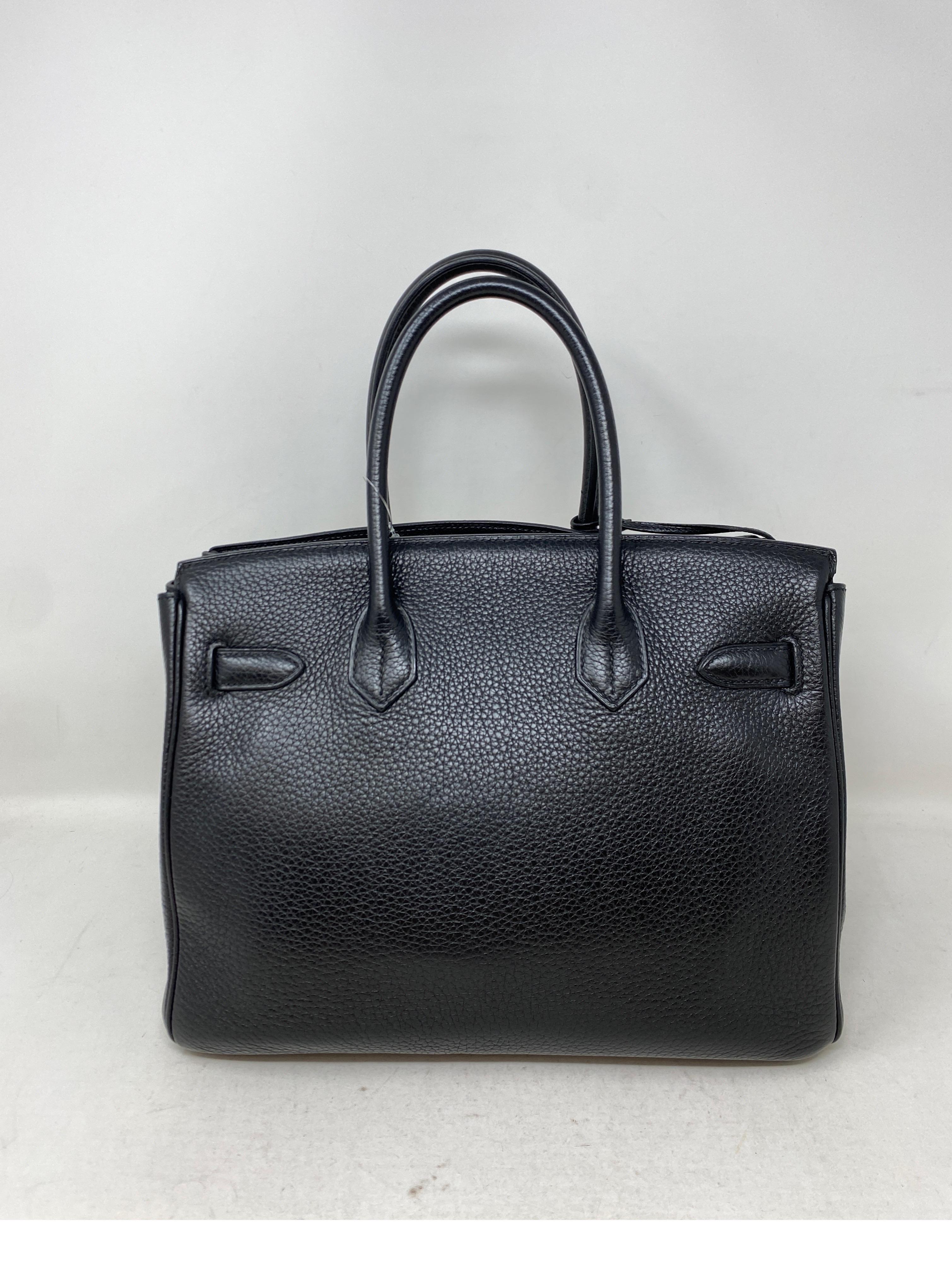 Women's or Men's Hermes Black Birkin 30 Bag