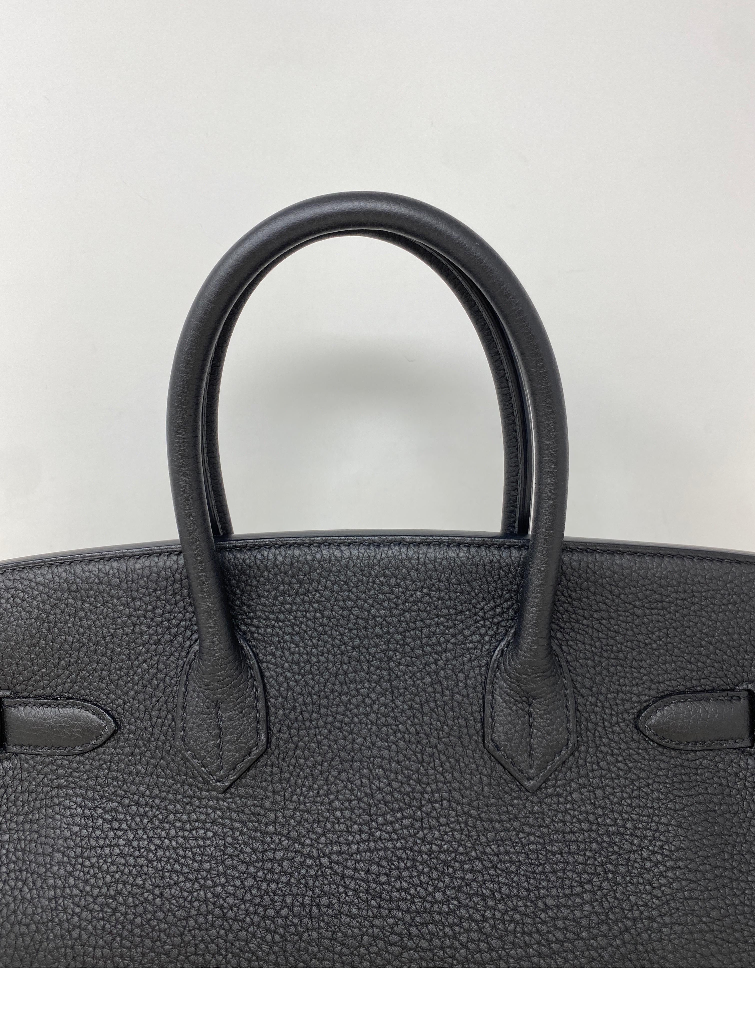 Women's or Men's Hermes Black Birkin 30 Bag 