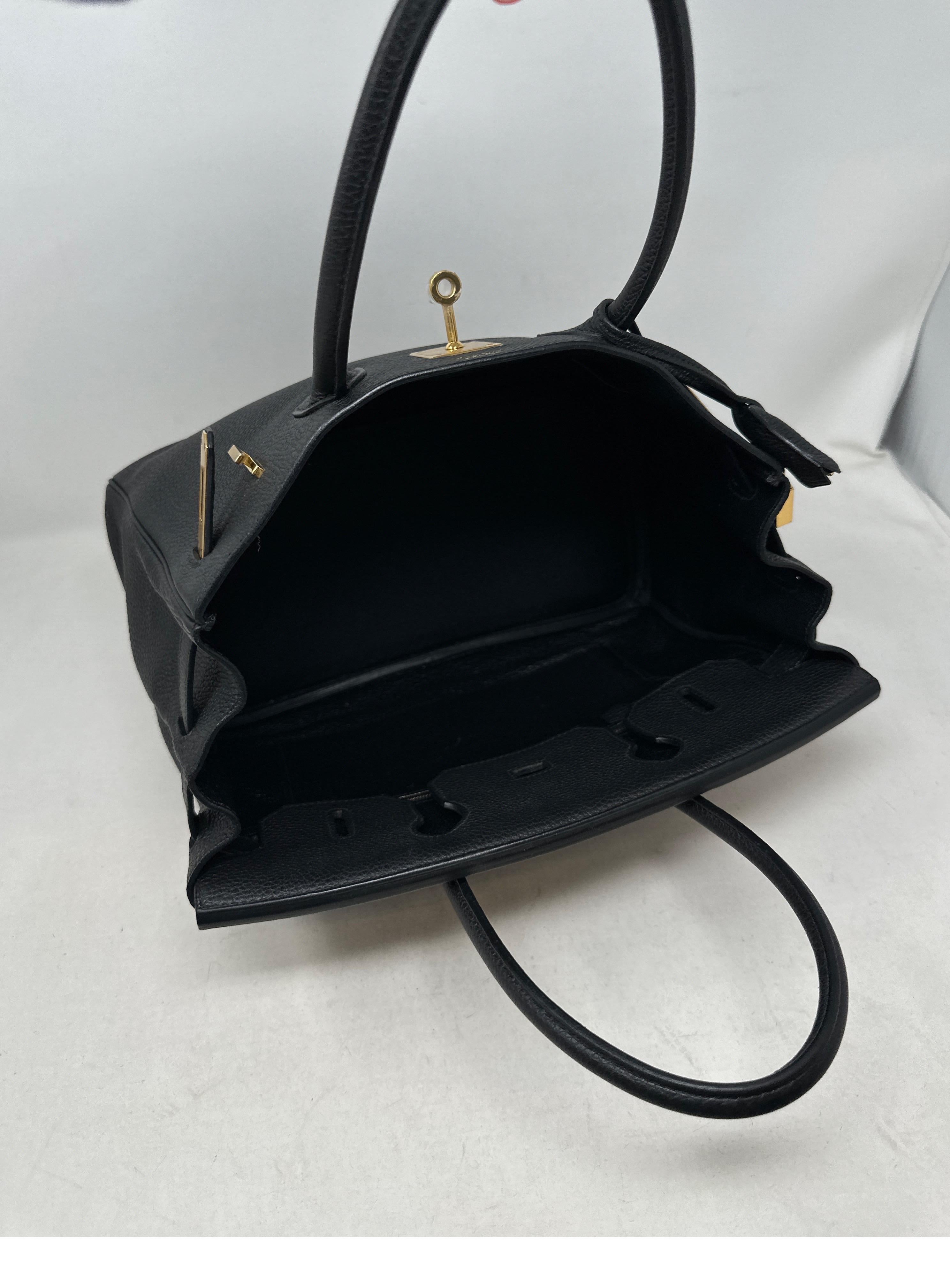 Hermes Black Birkin 30 Bag  For Sale 1