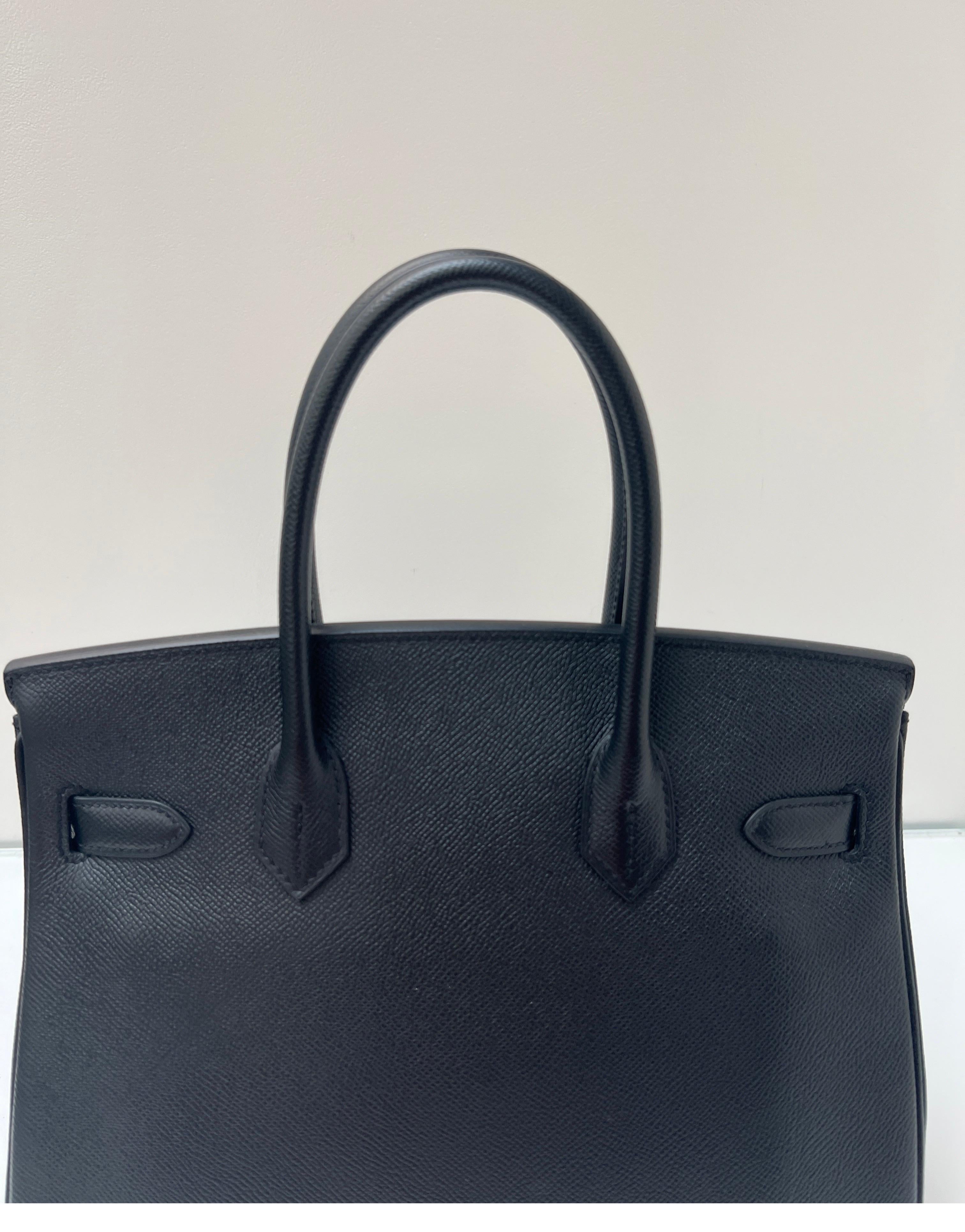 Hermes Black Birkin 30 Bag 3
