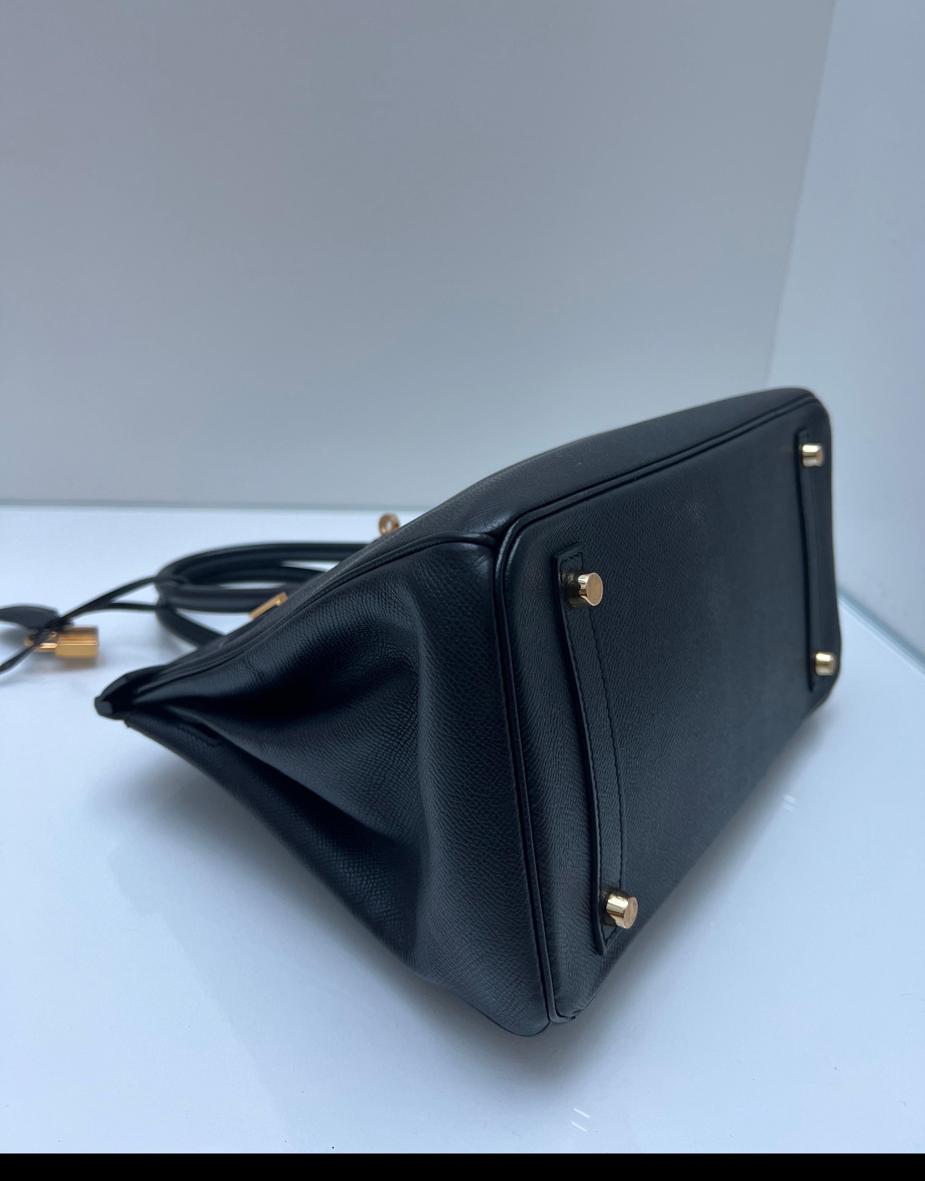 Hermes Black Birkin 30 Bag For Sale 4