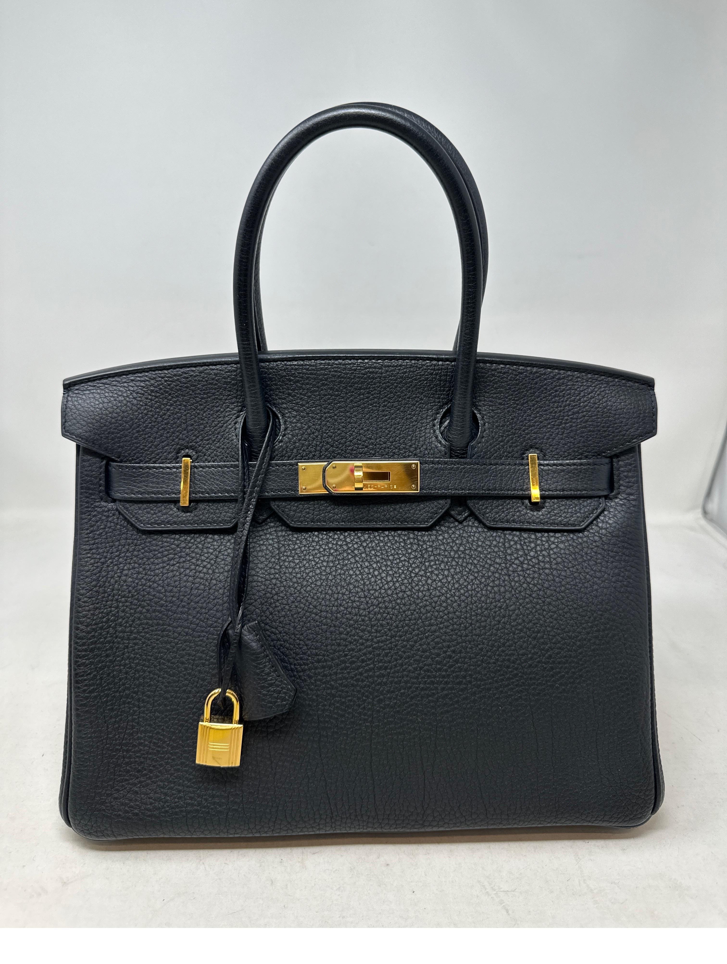 Hermes Black Birkin 30 Bag  3