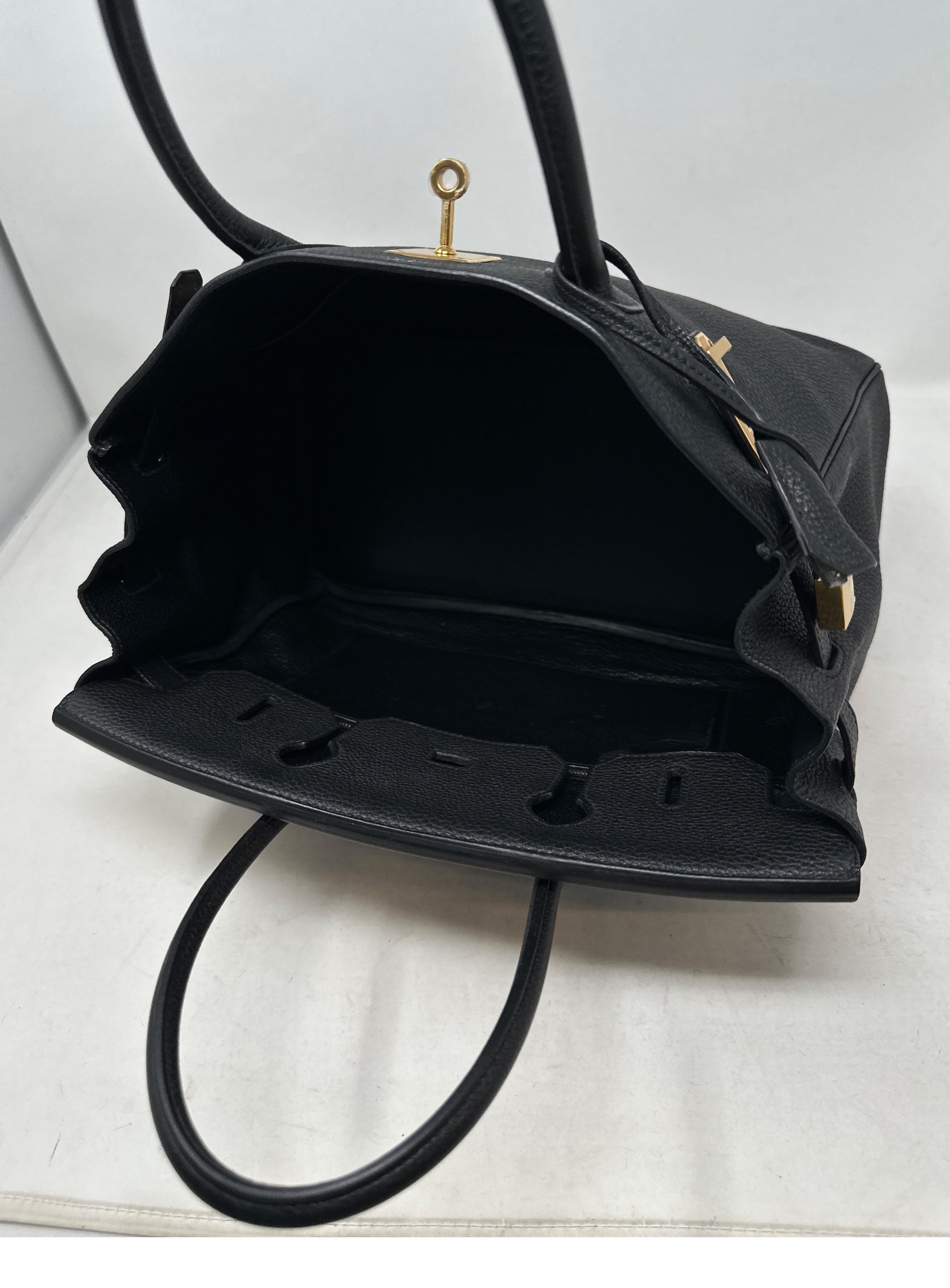 Hermes Black Birkin 30 Bag  For Sale 3
