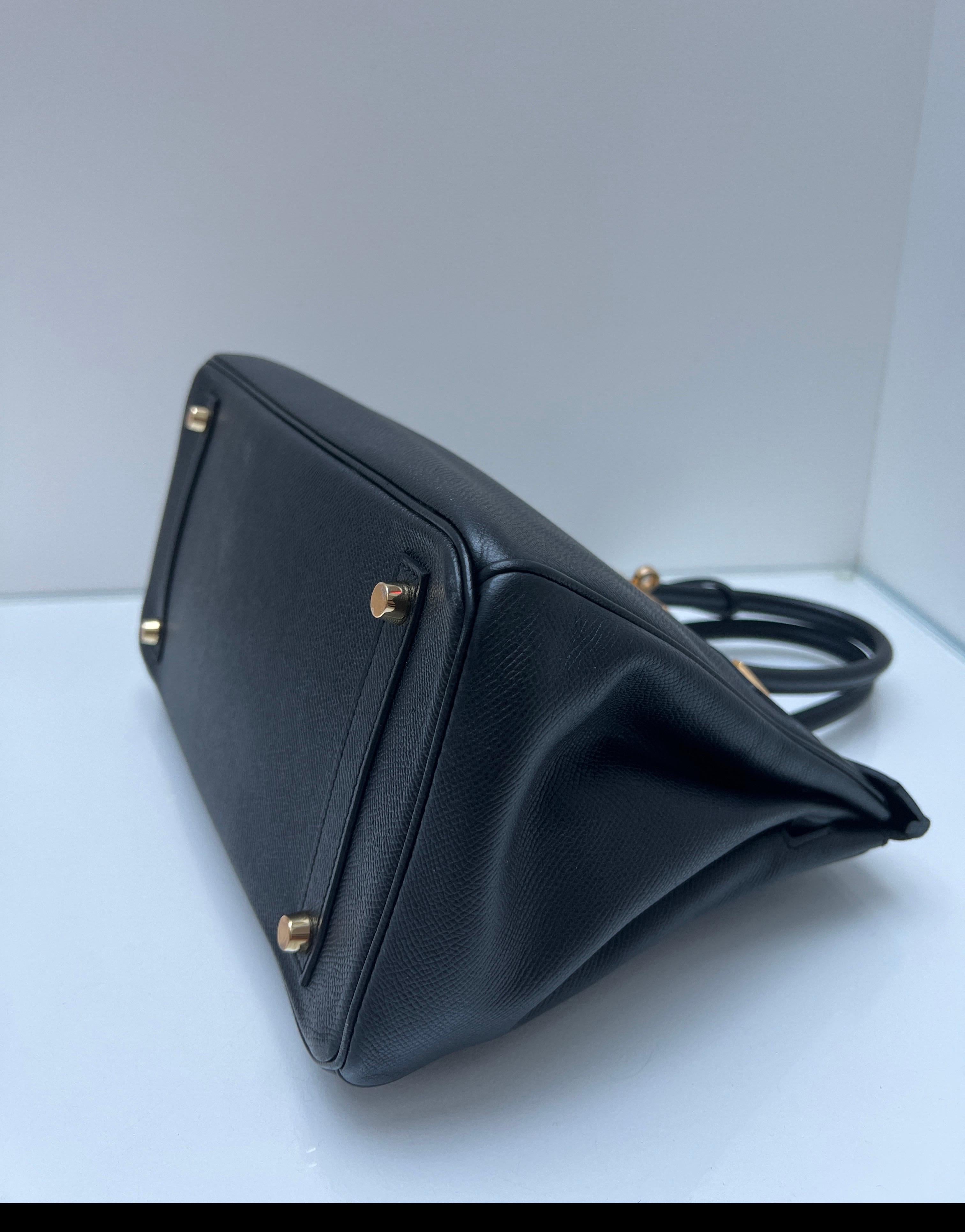 Hermes Black Birkin 30 Bag For Sale 5