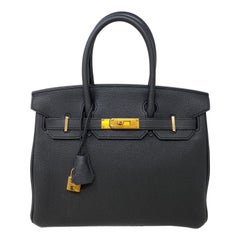 Hermes Black Birkin 30 Bag