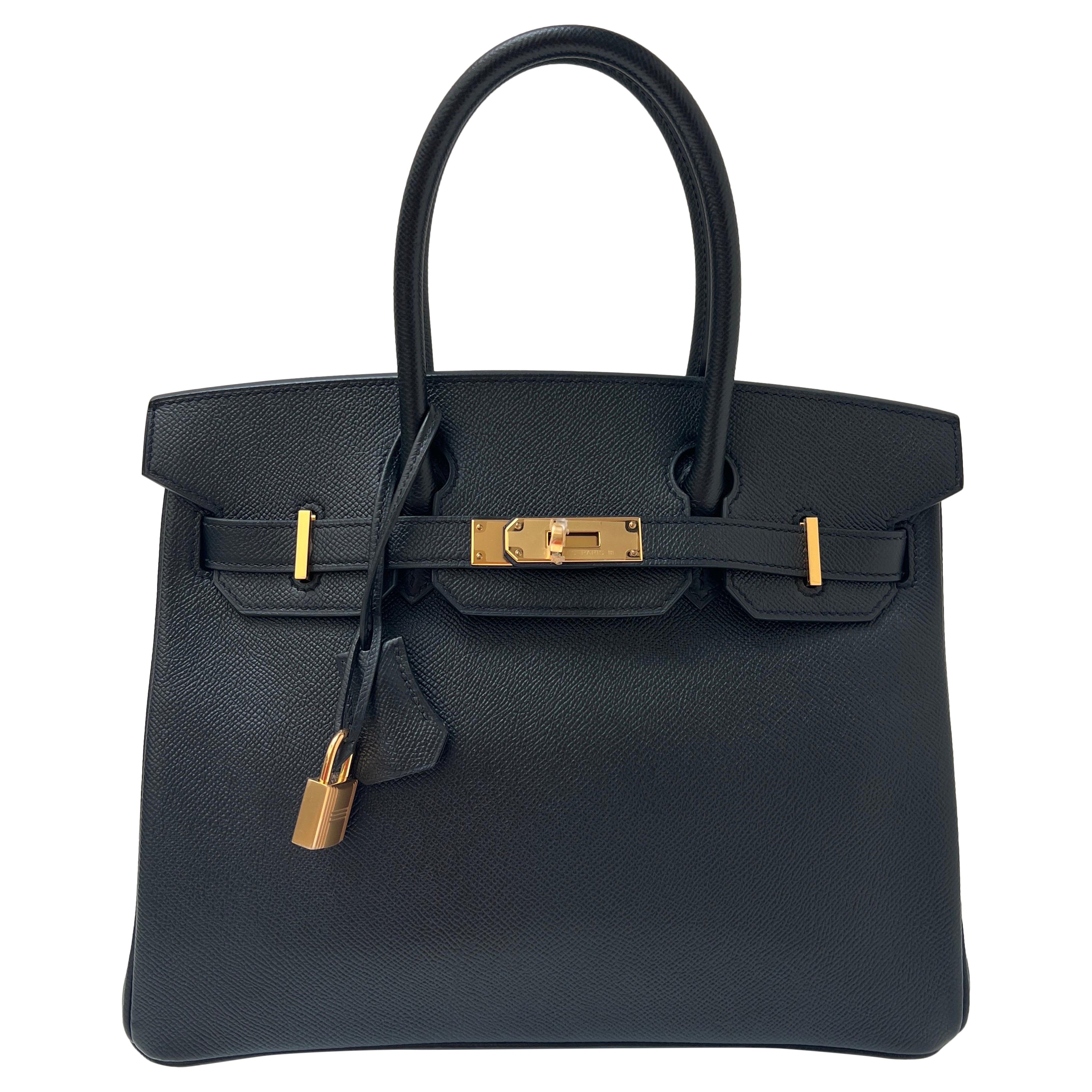 Hermes Black Birkin 30 Bag
