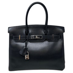 Hermes Black Birkin 30 Bag 