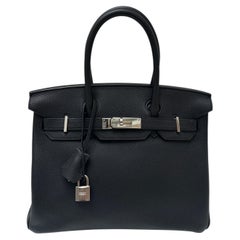 Hermes Black Birkin 30 Bag