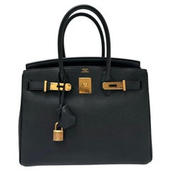 Hermes Black Birkin 30 Bag