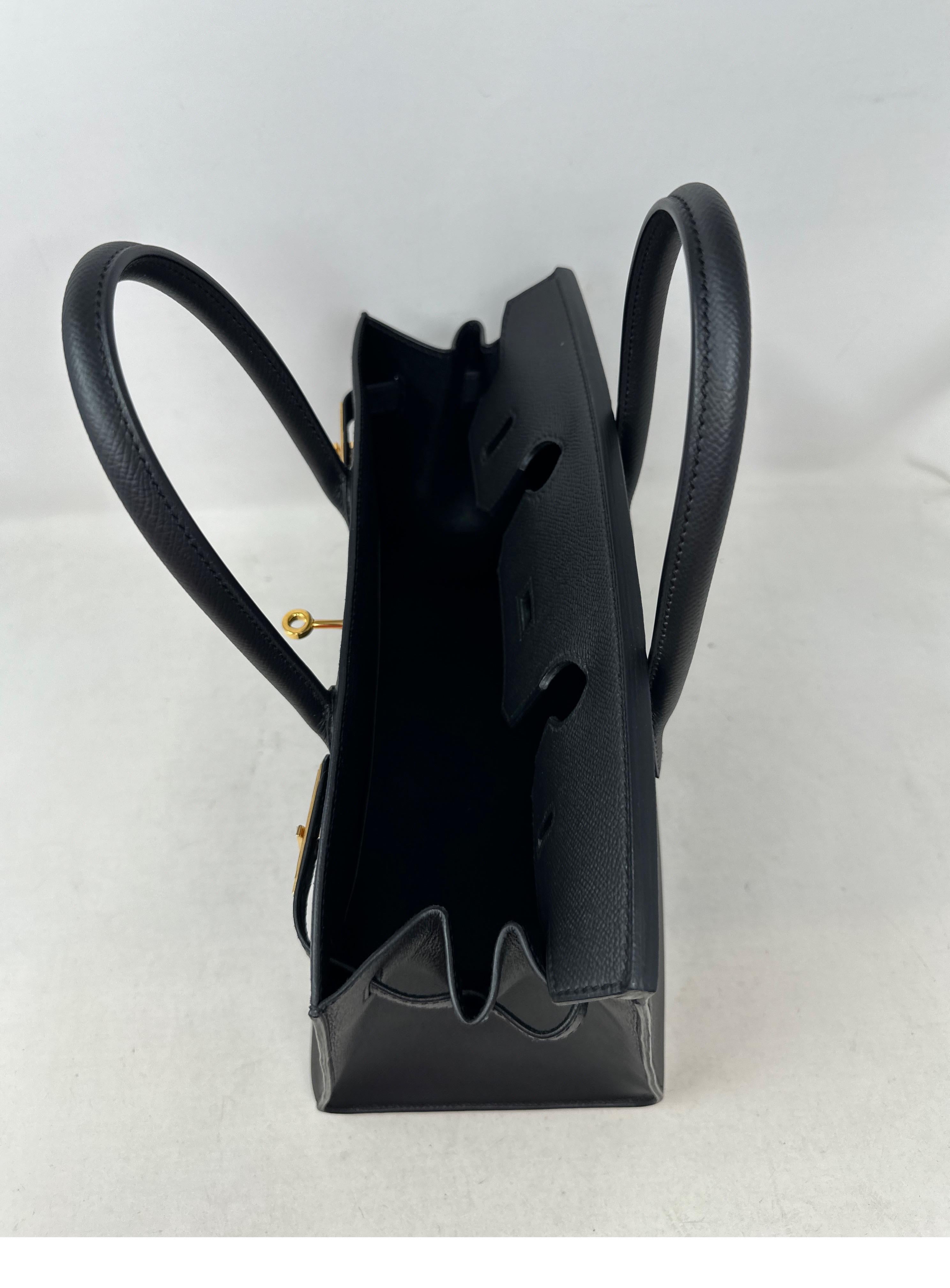Hermes Black Birkin 30 Sellier Bag  For Sale 6