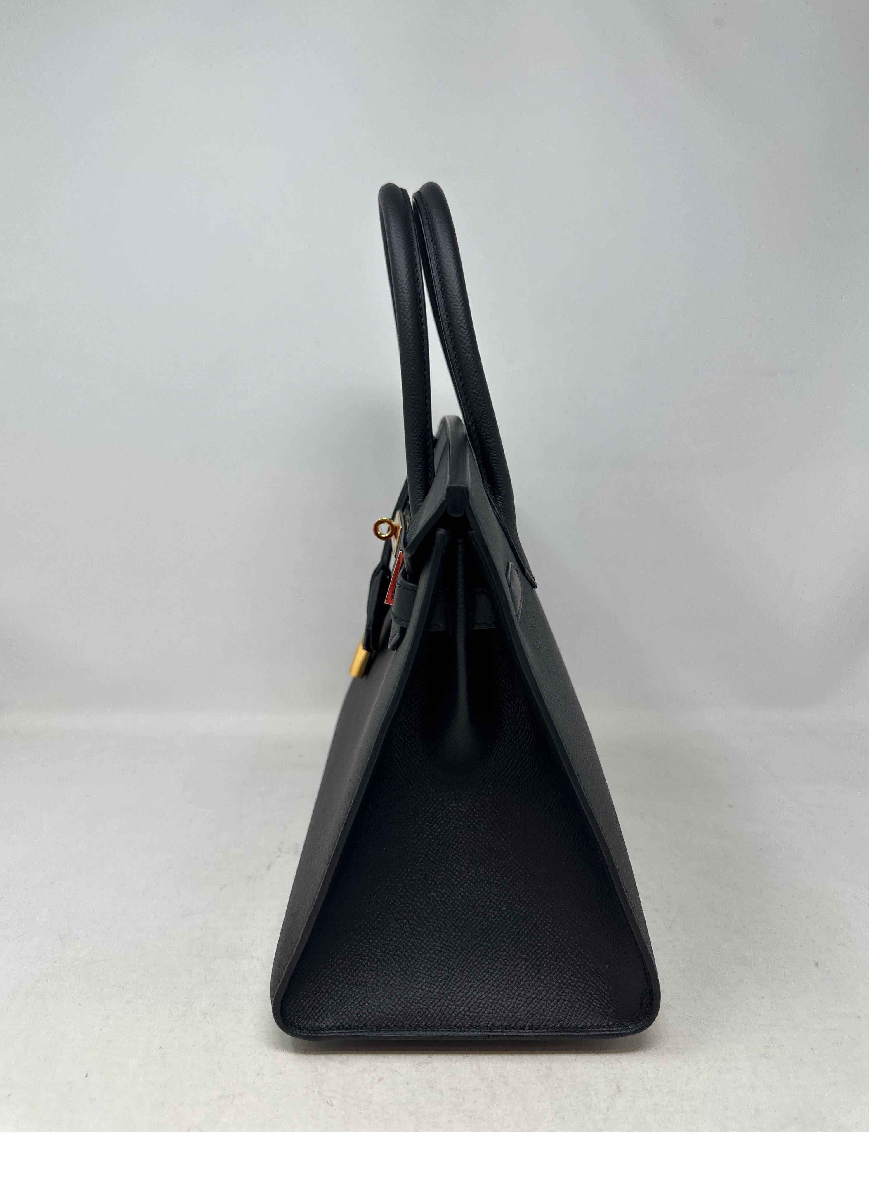 Hermes Black Birkin 30 Sellier Bag  For Sale 12