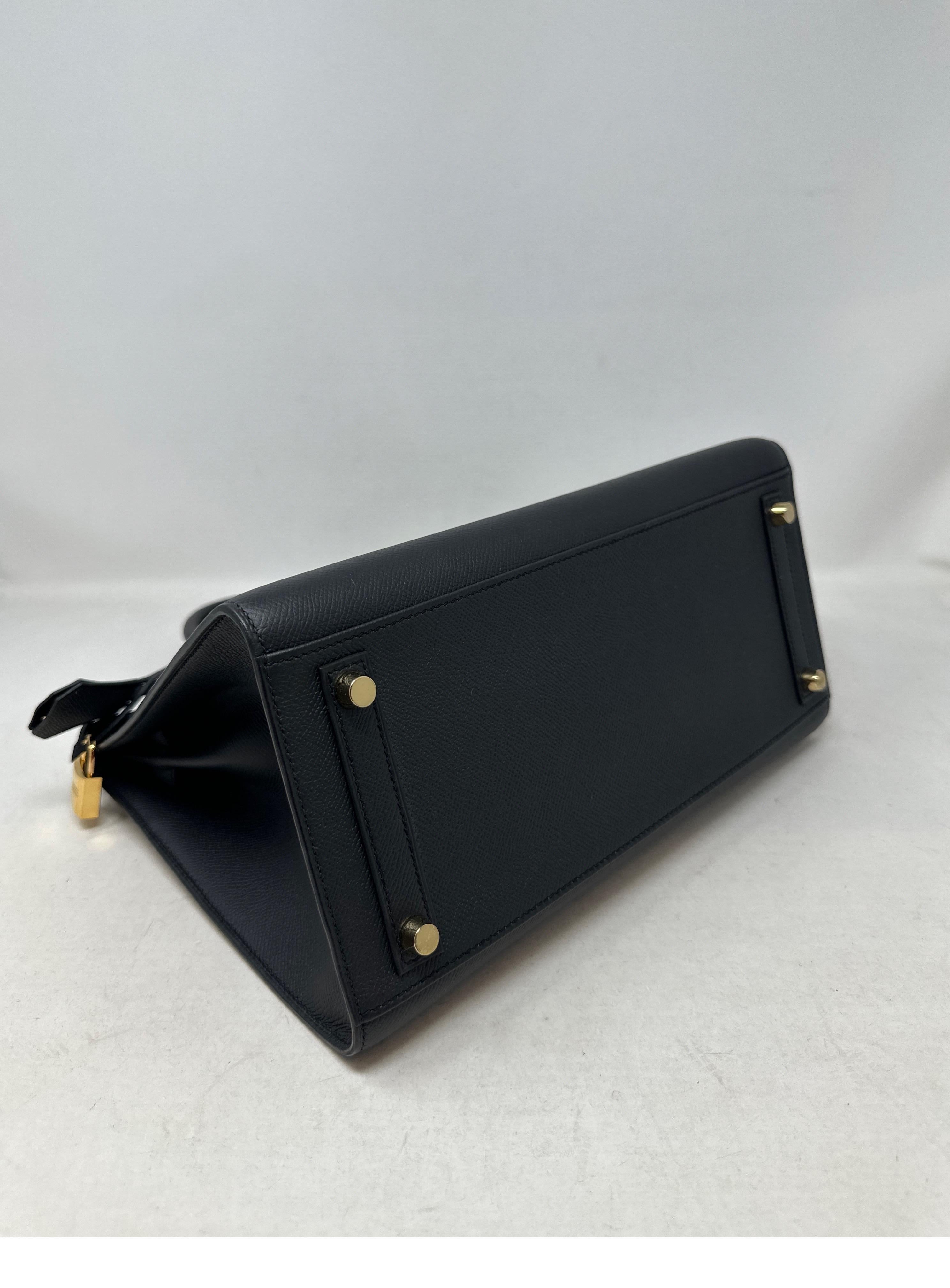 Hermes Black Birkin 30 Sellier Bag  For Sale 14