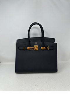 Hermes Black Birkin 30 Sellier Bag