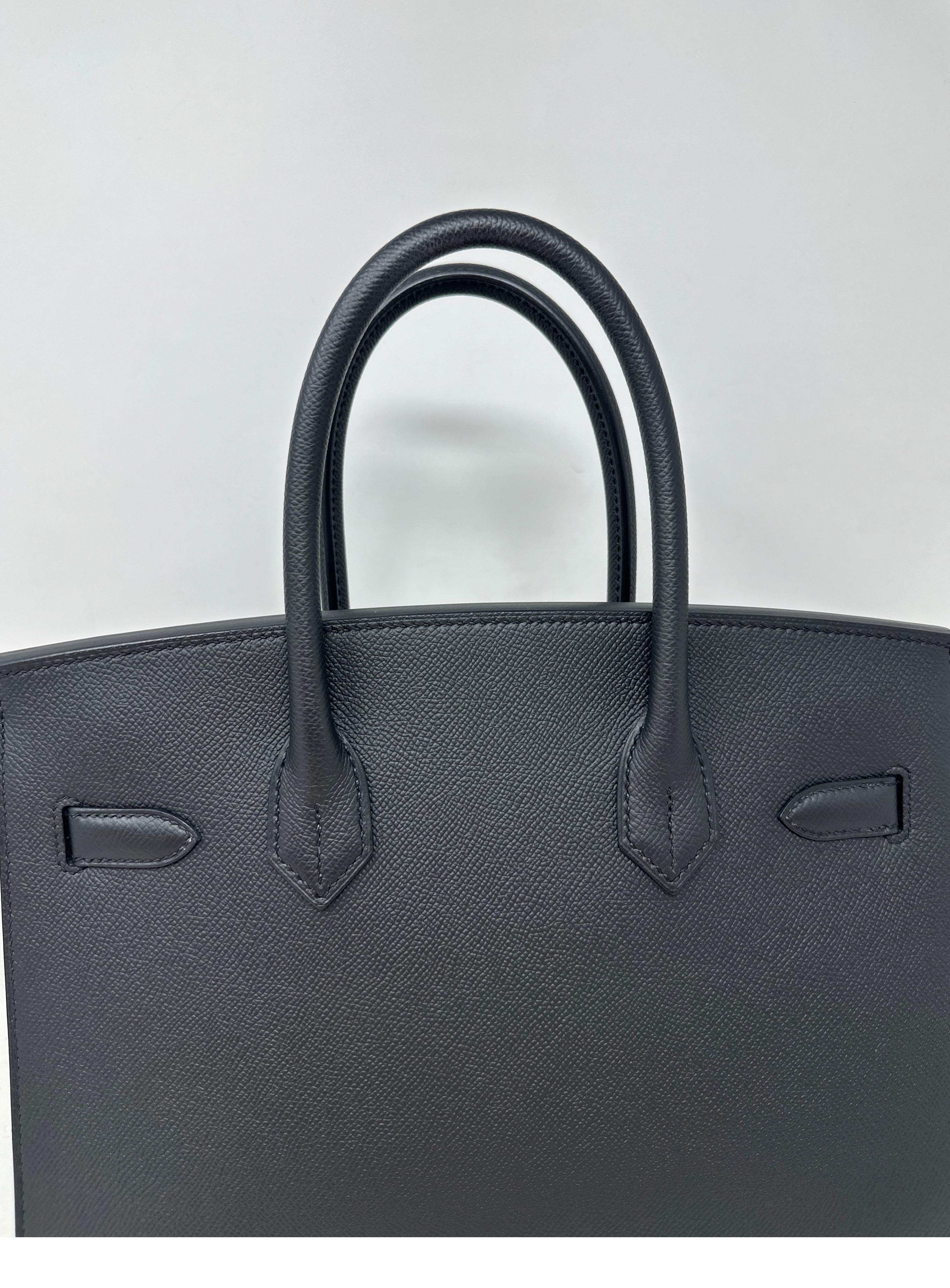 Hermes Black Birkin 30 Sellier Bag  For Sale 3