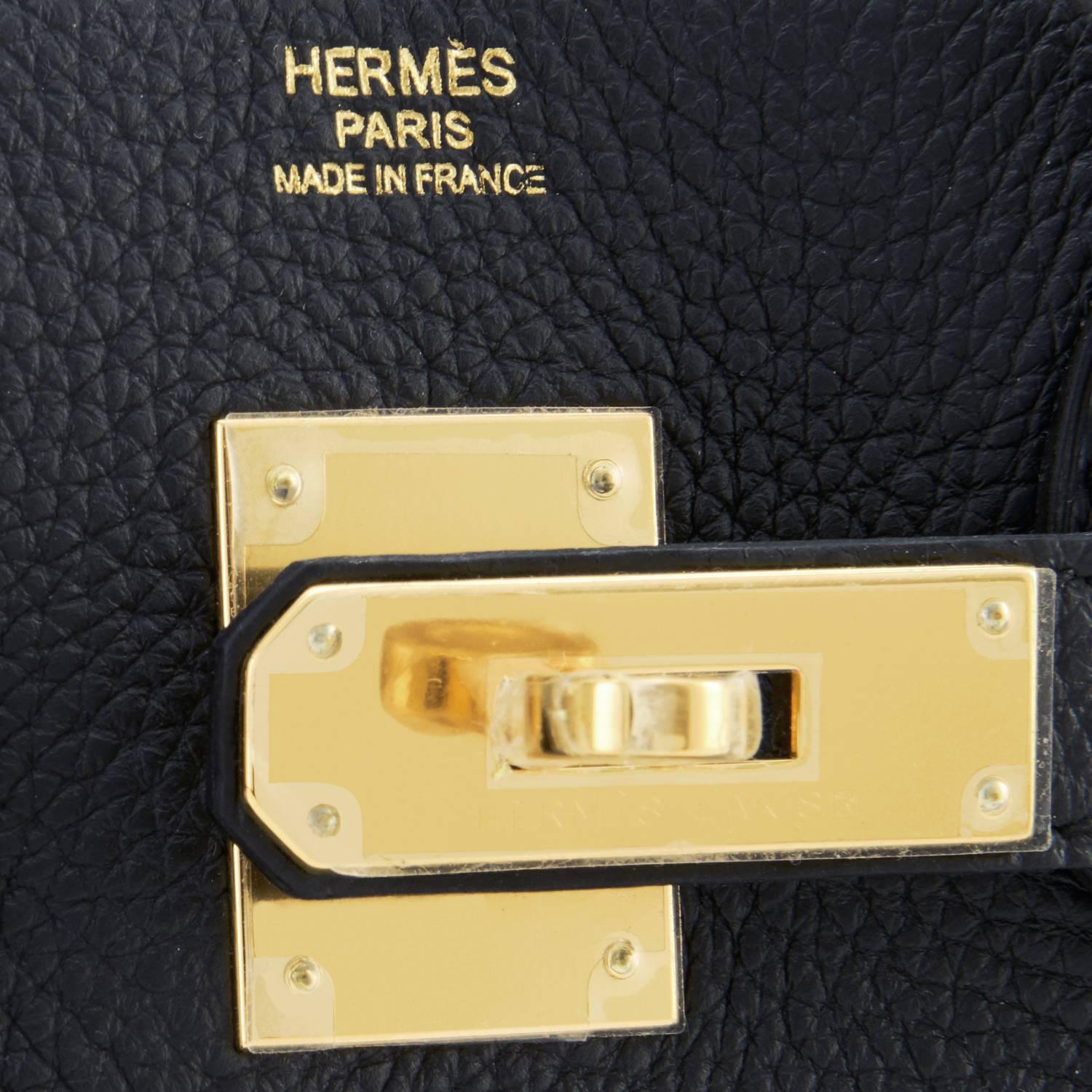 Hermes Black Birkin 30cm Togo Gold Hardware Bag NEW 7