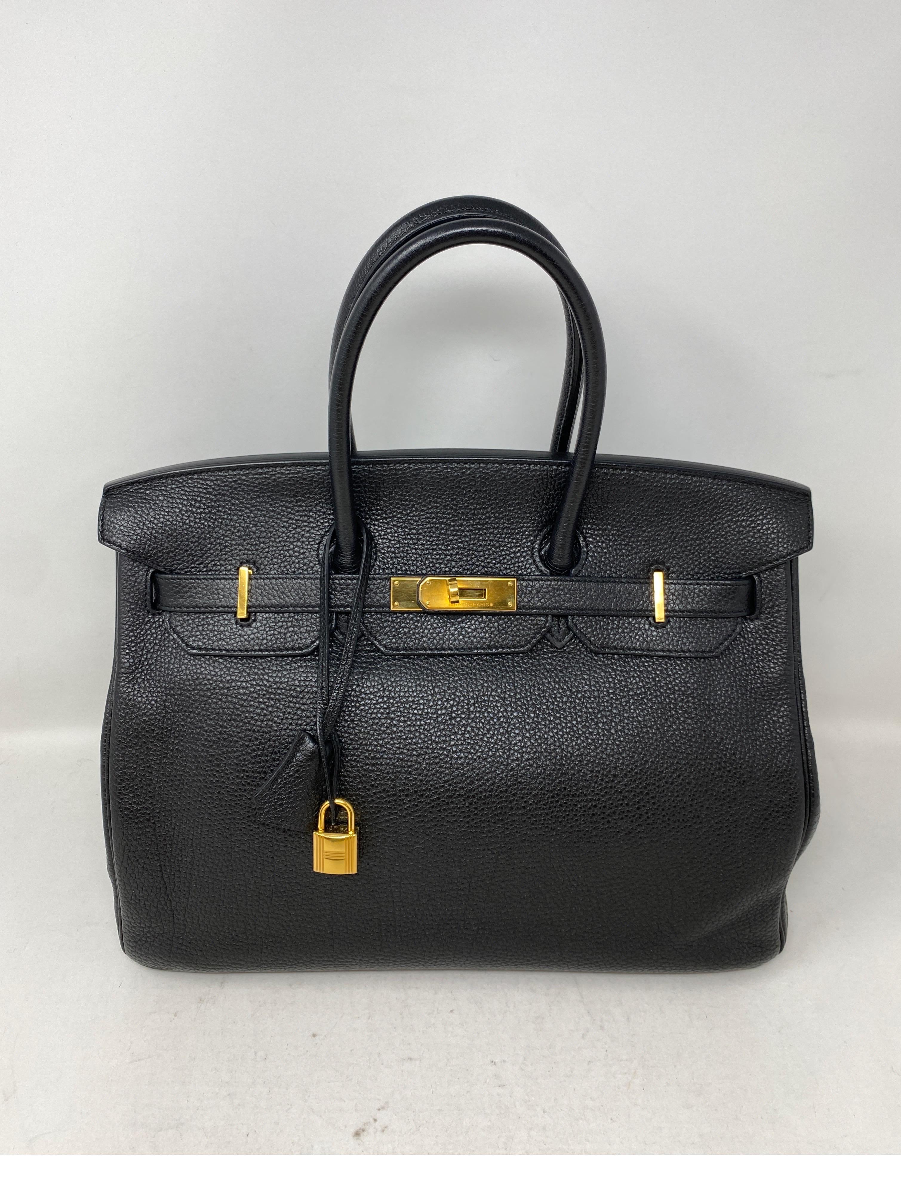 Hermes Black Birkin 35 Bag  3