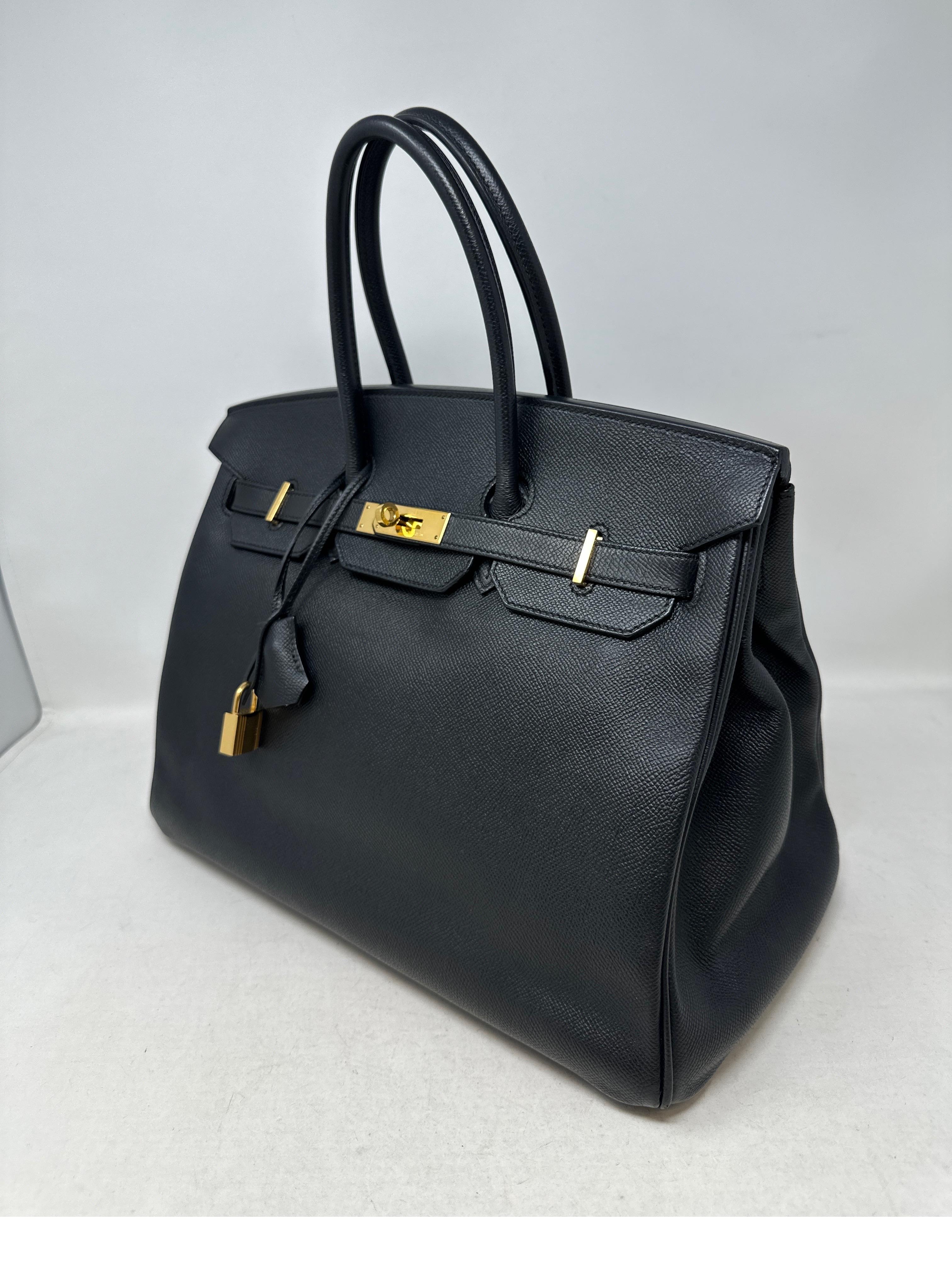 Hermes Black Birkin 35 Bag 3