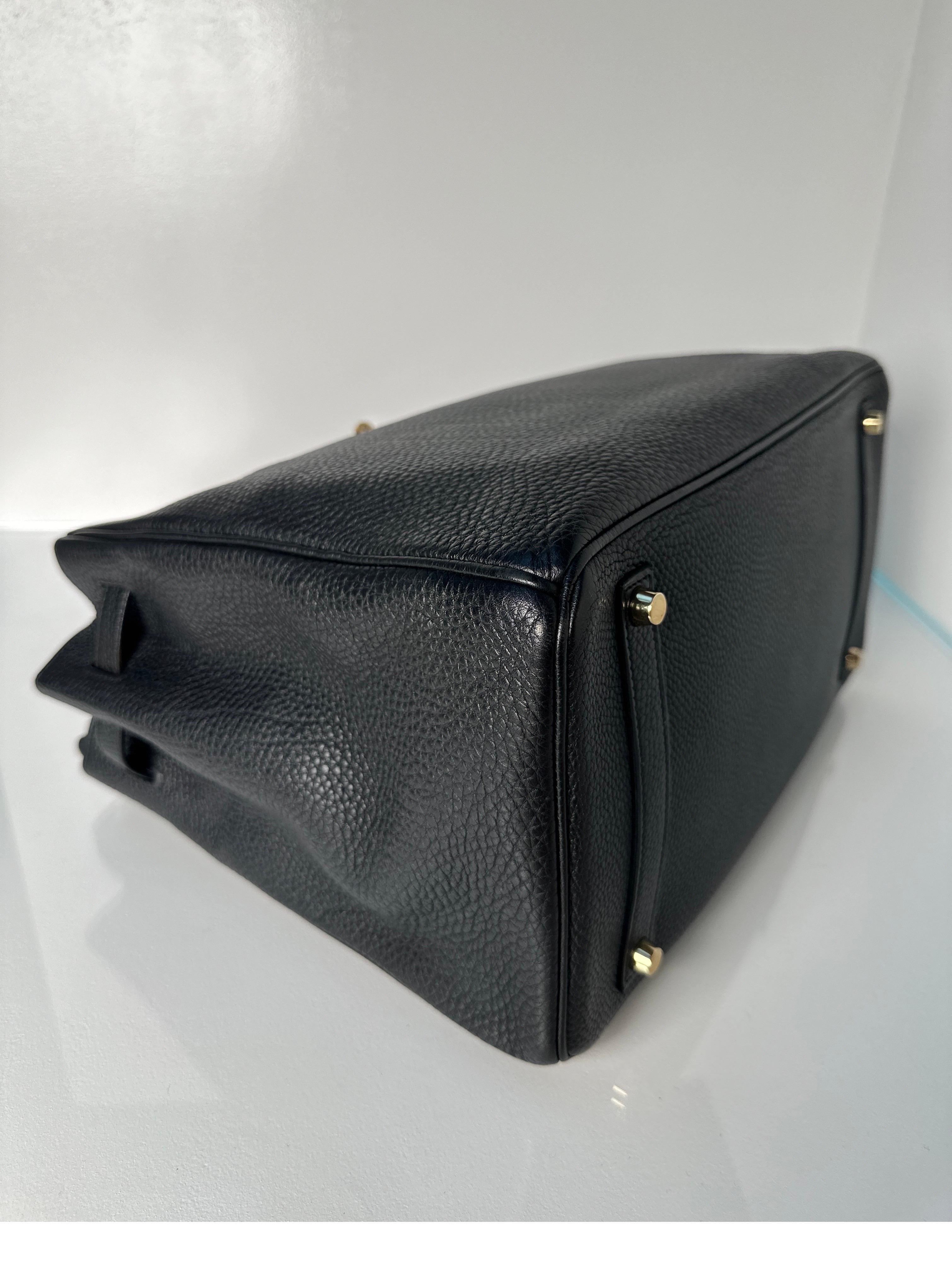 Hermes Black Birkin 35 Bag 6