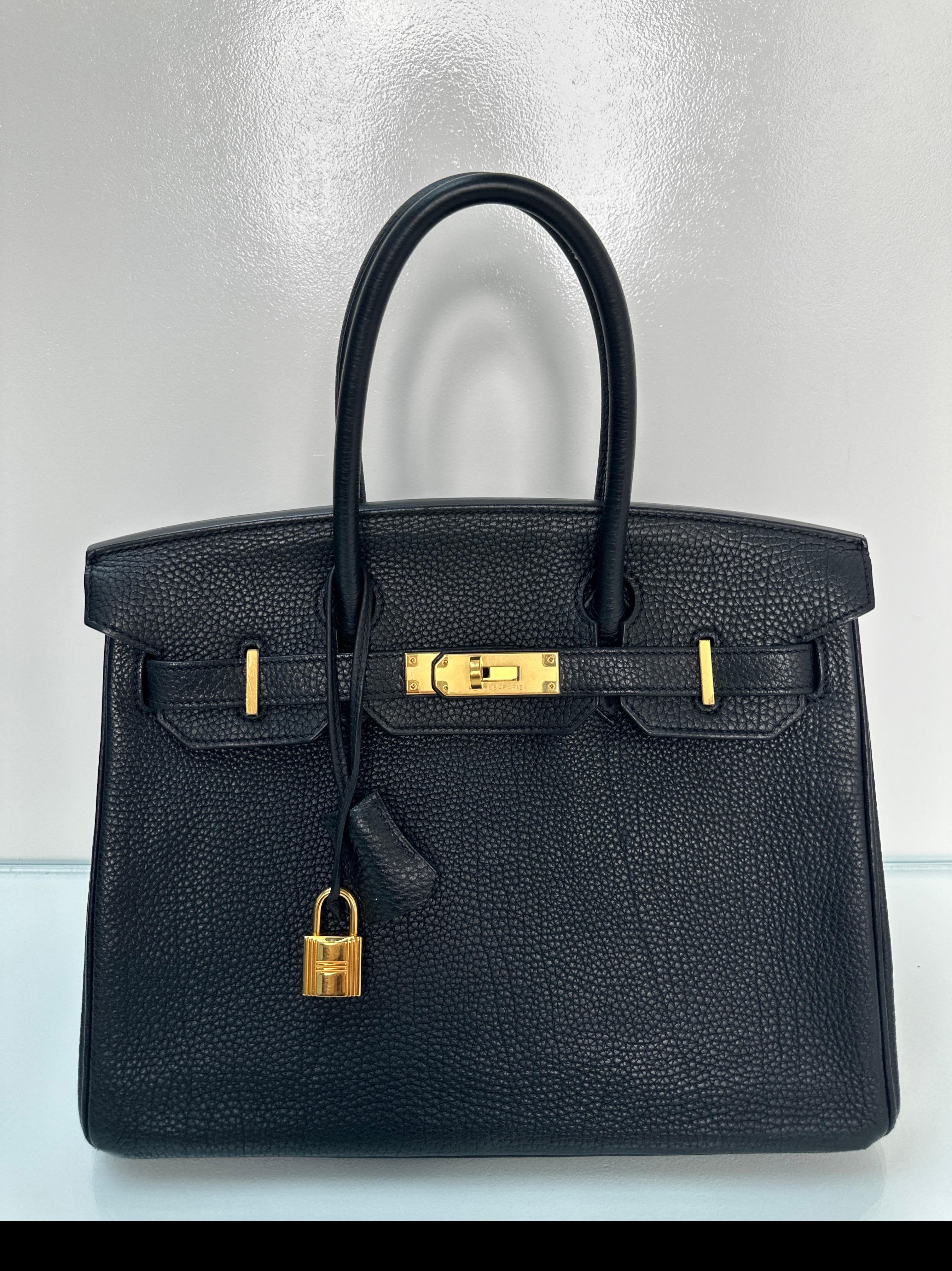 Hermes Black Birkin 35 Bag 6