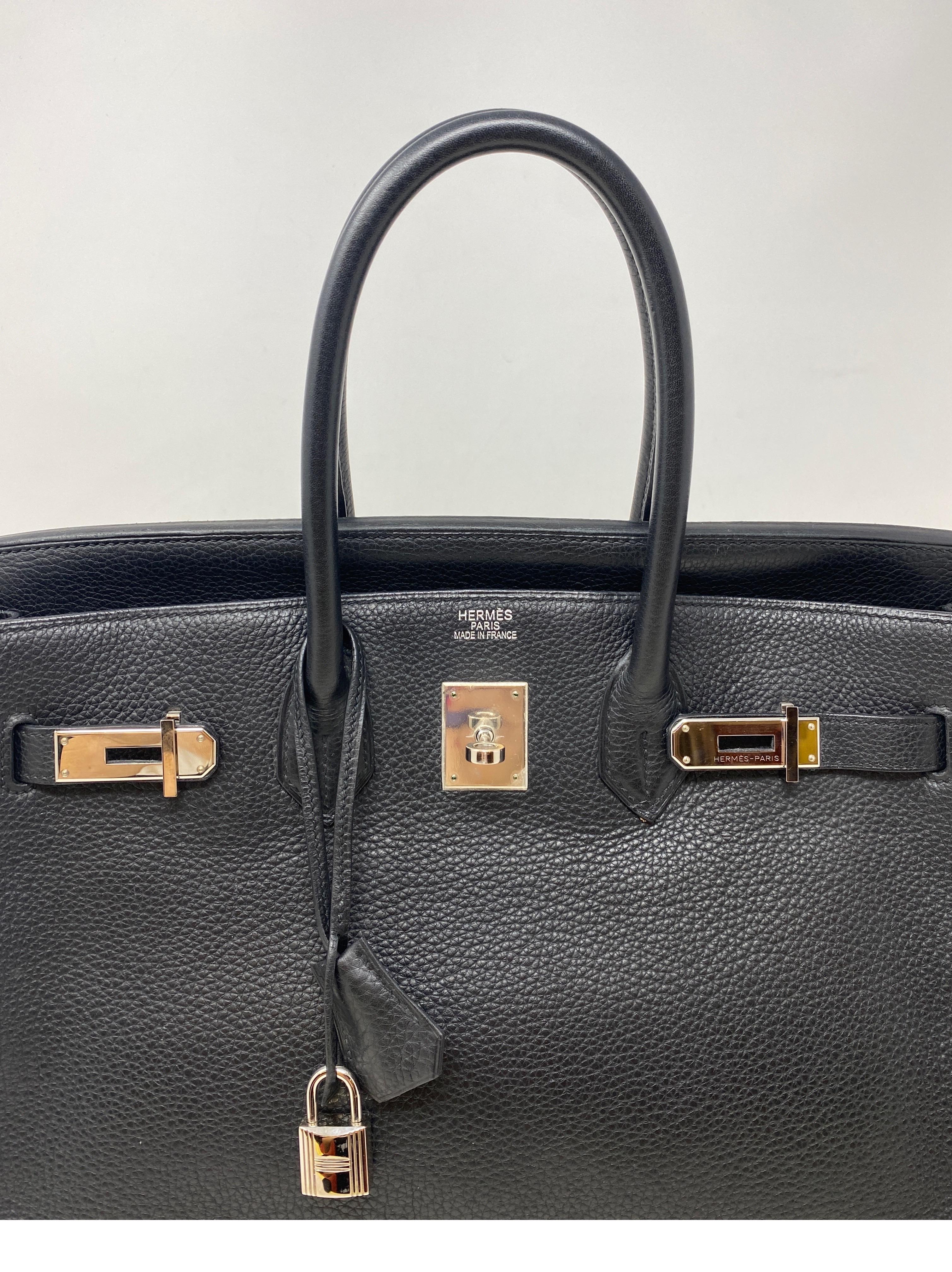 Hermes Black Birkin 35 Bag  7