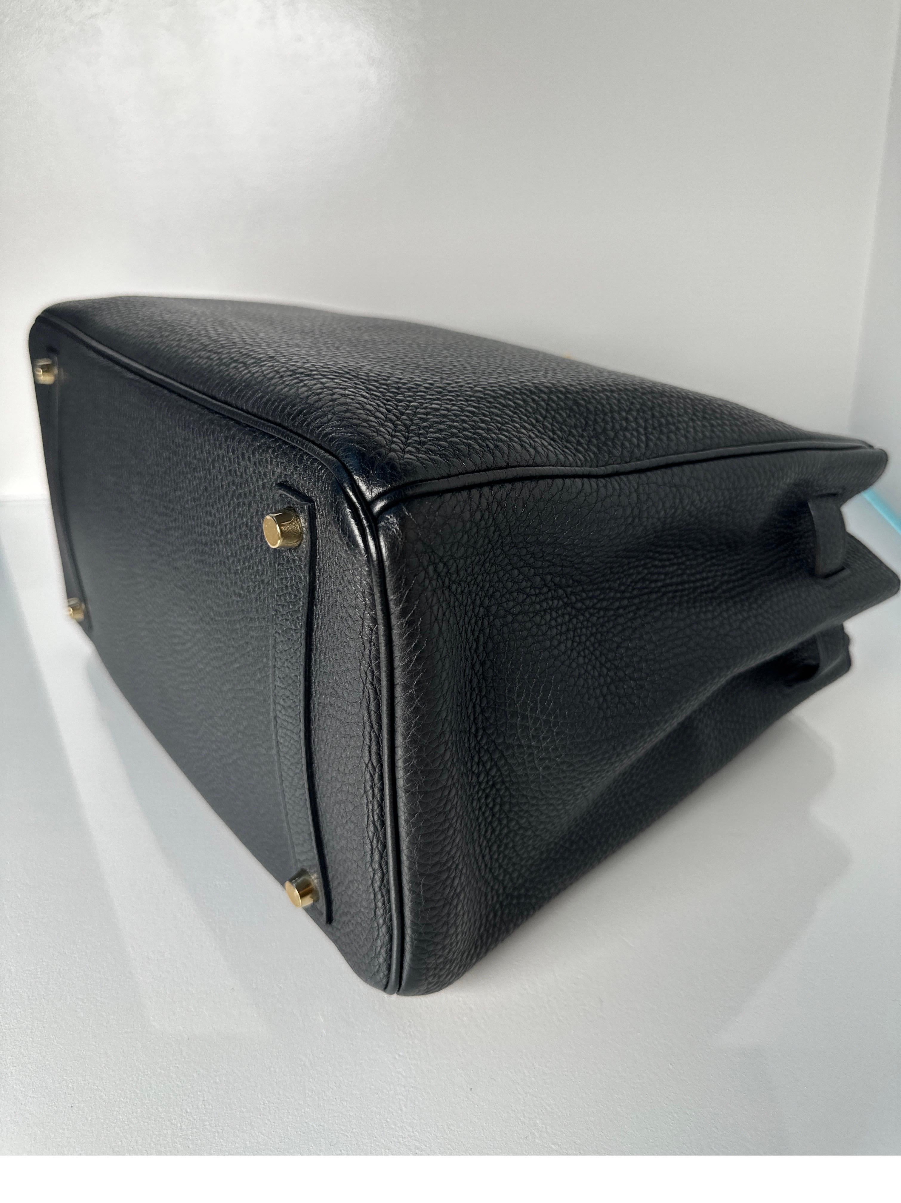 Hermes Black Birkin 35 Bag 7