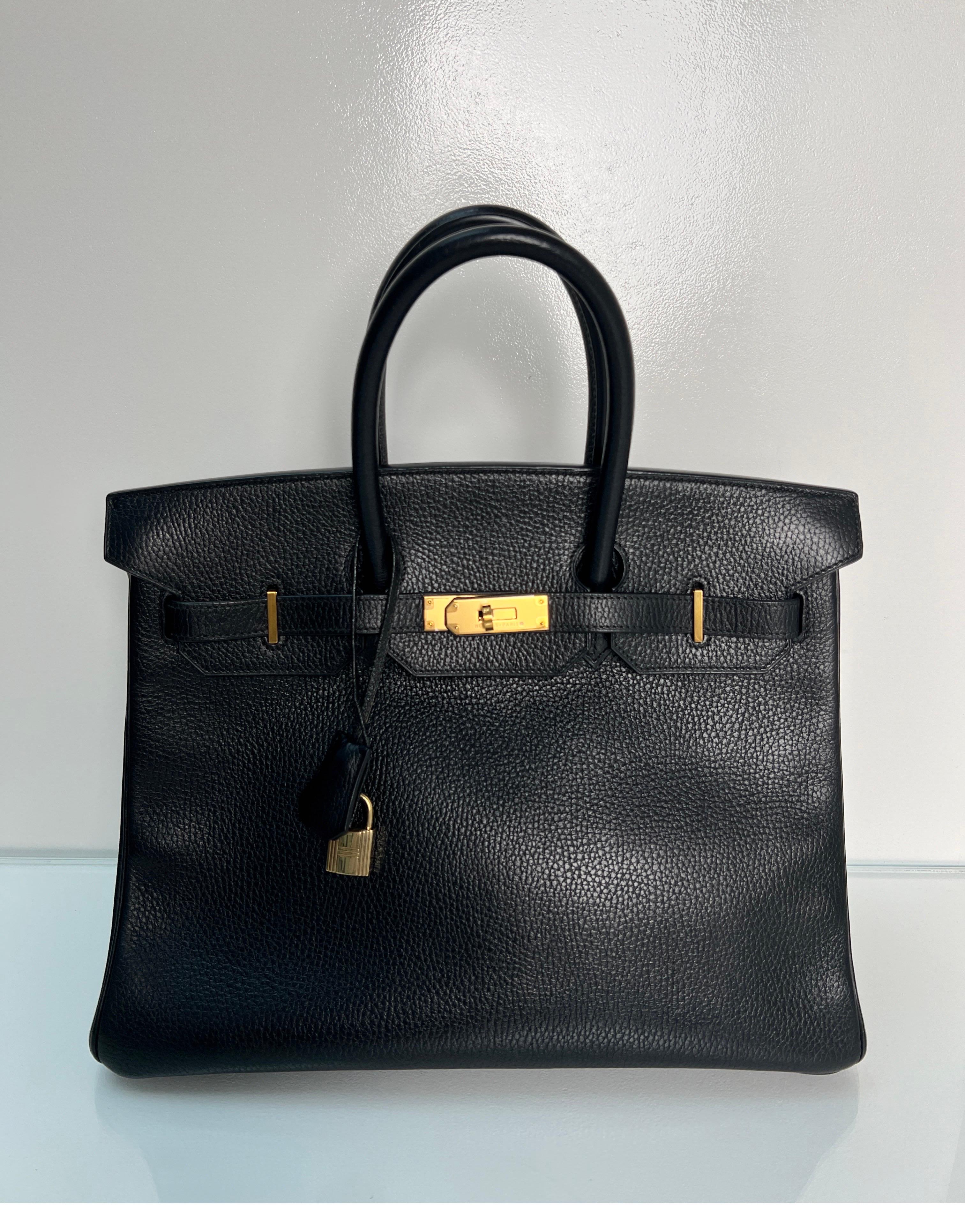 Hermes Black Birkin 35 Bag 7