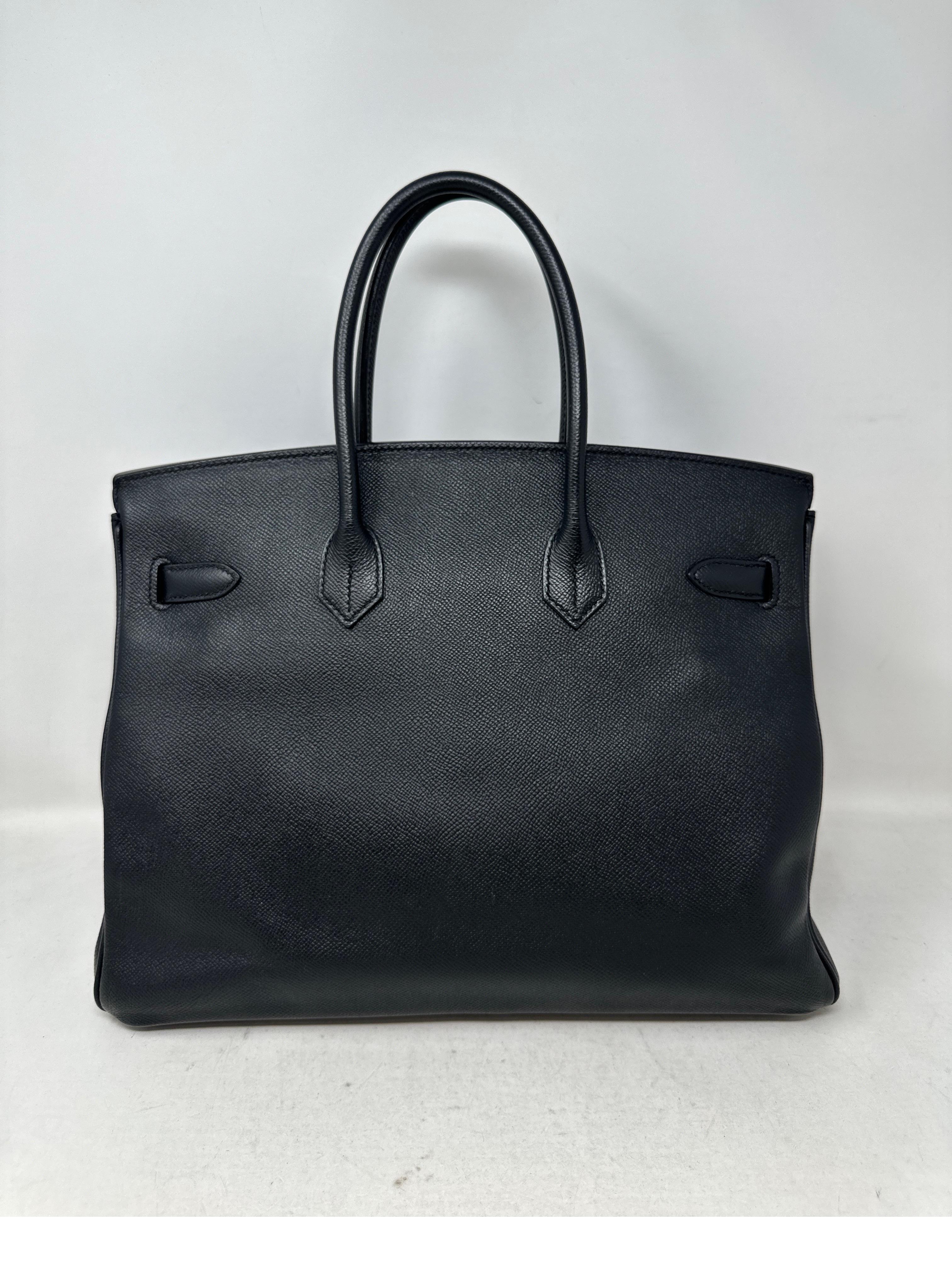 Hermes Black Birkin 35 Bag 5