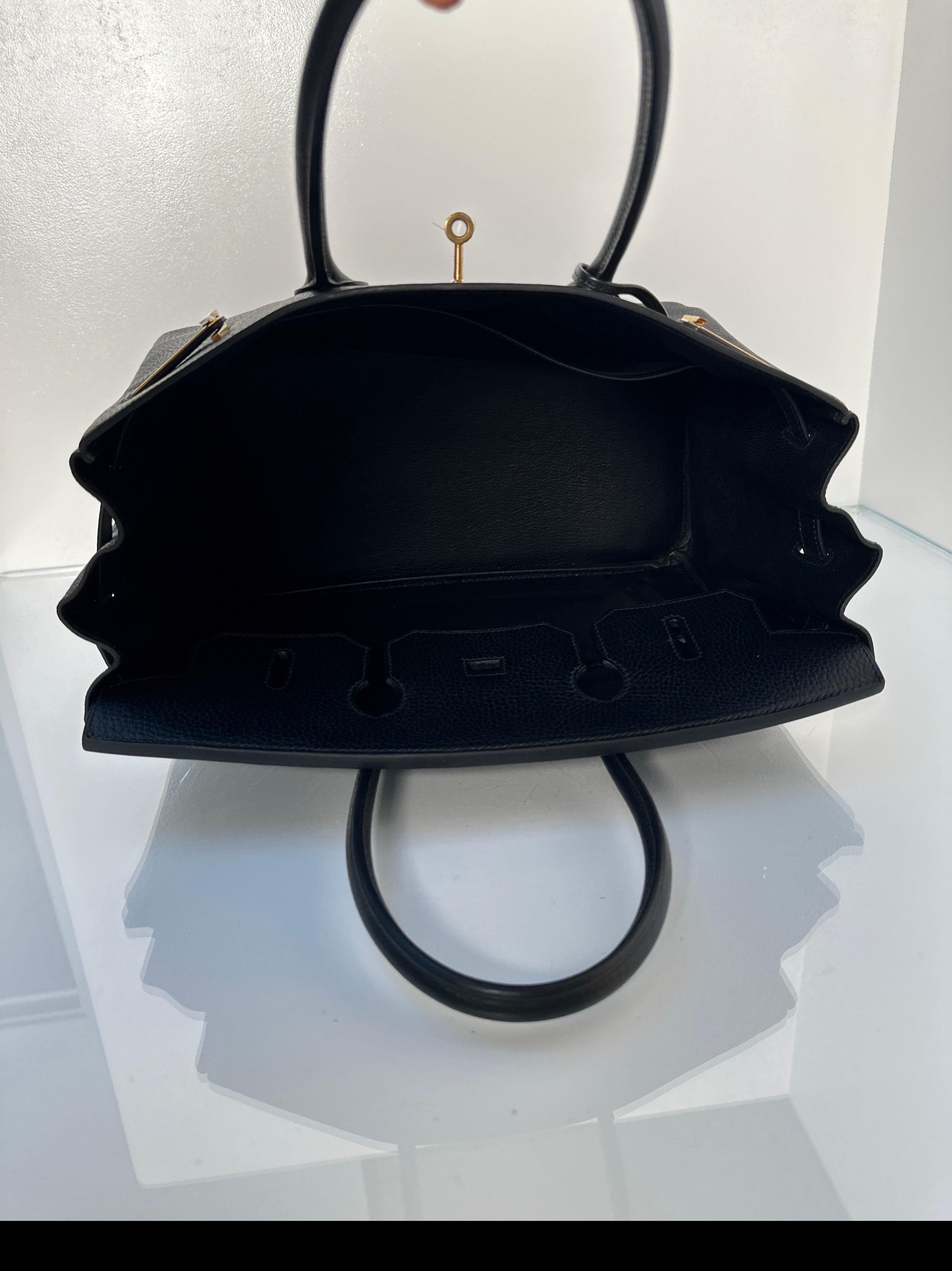Hermes Black Birkin 35 Bag 8