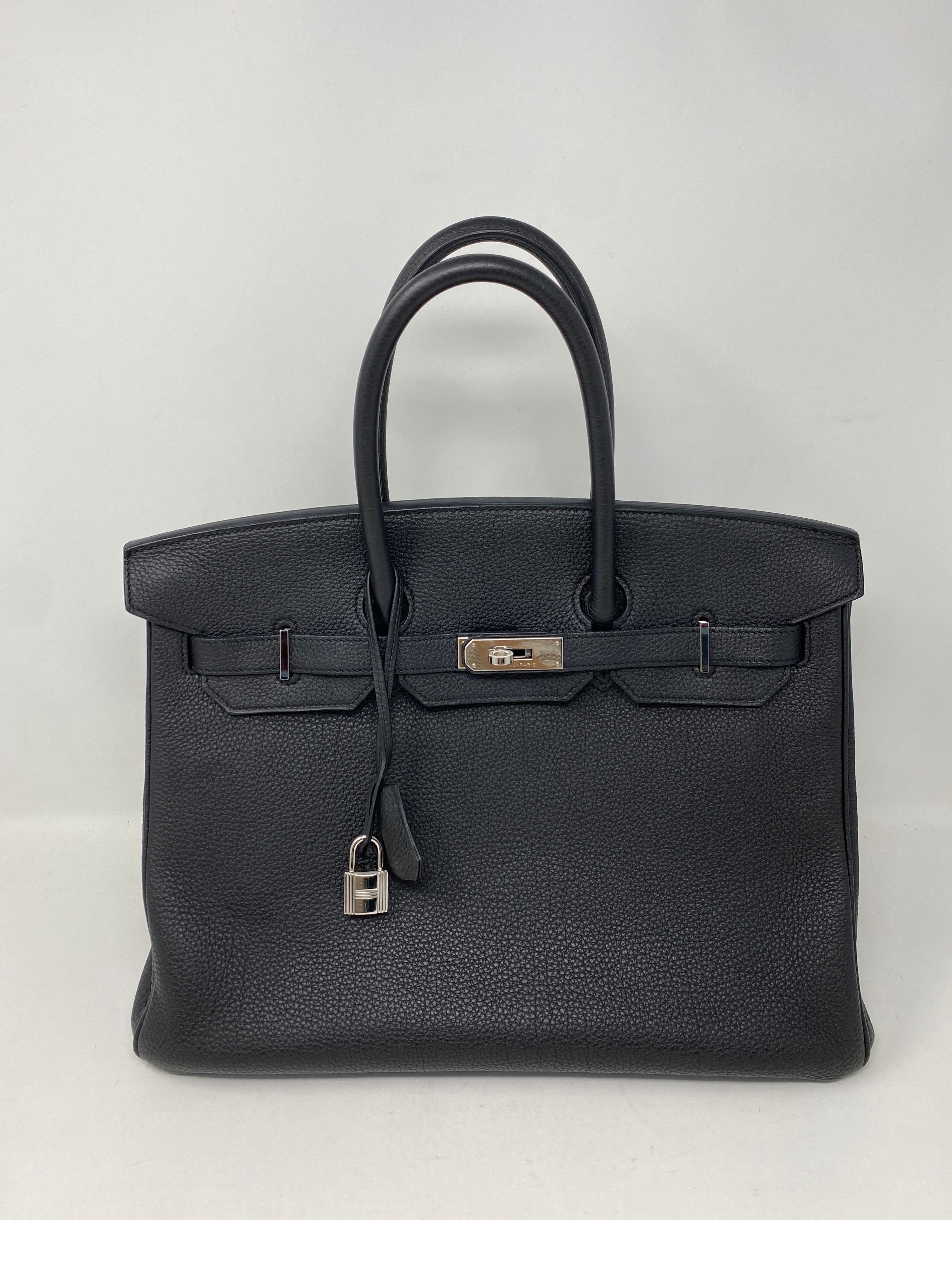 Hermes Black Birkin 35 Bag 7