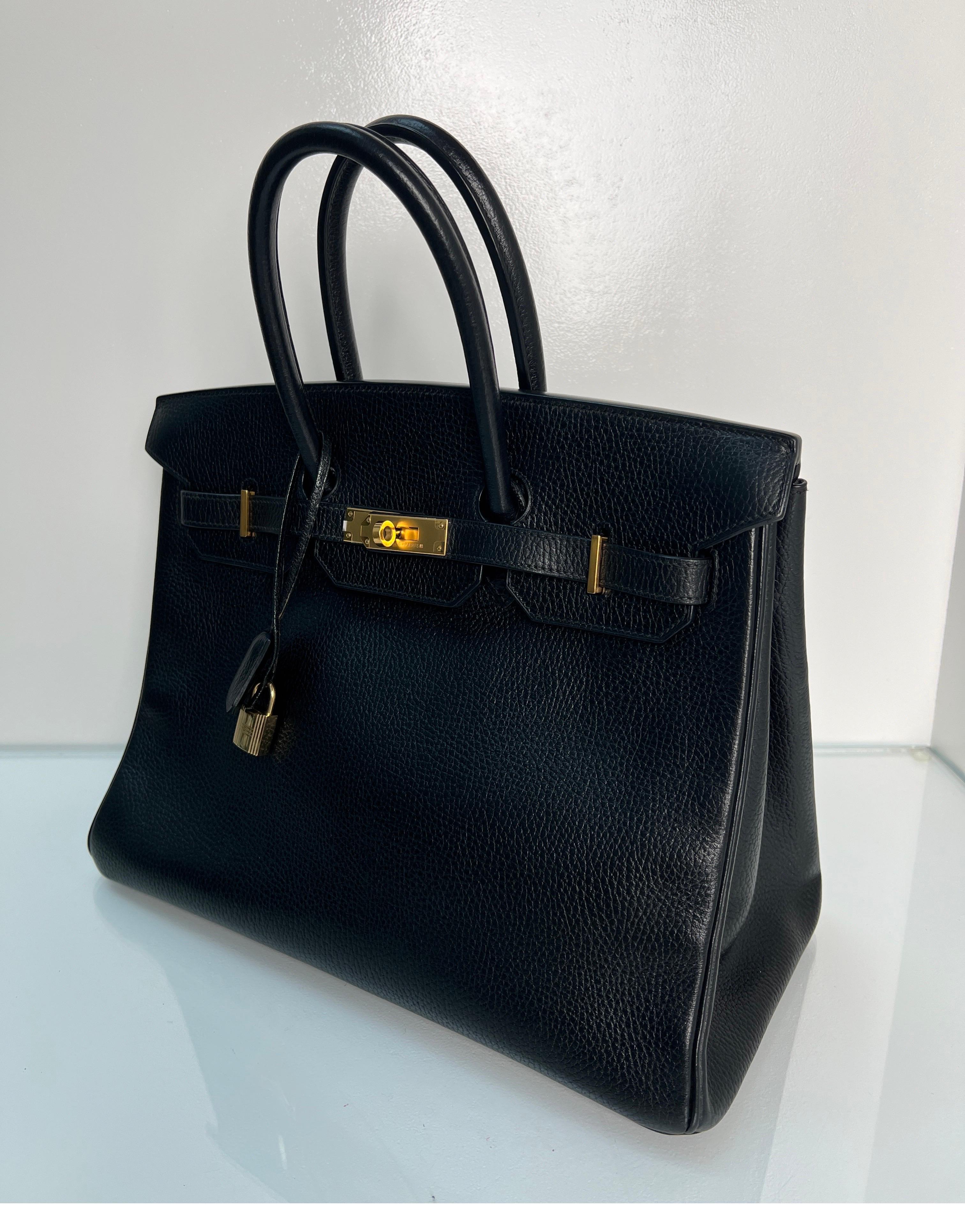 Hermes Black Birkin 35 Bag 8