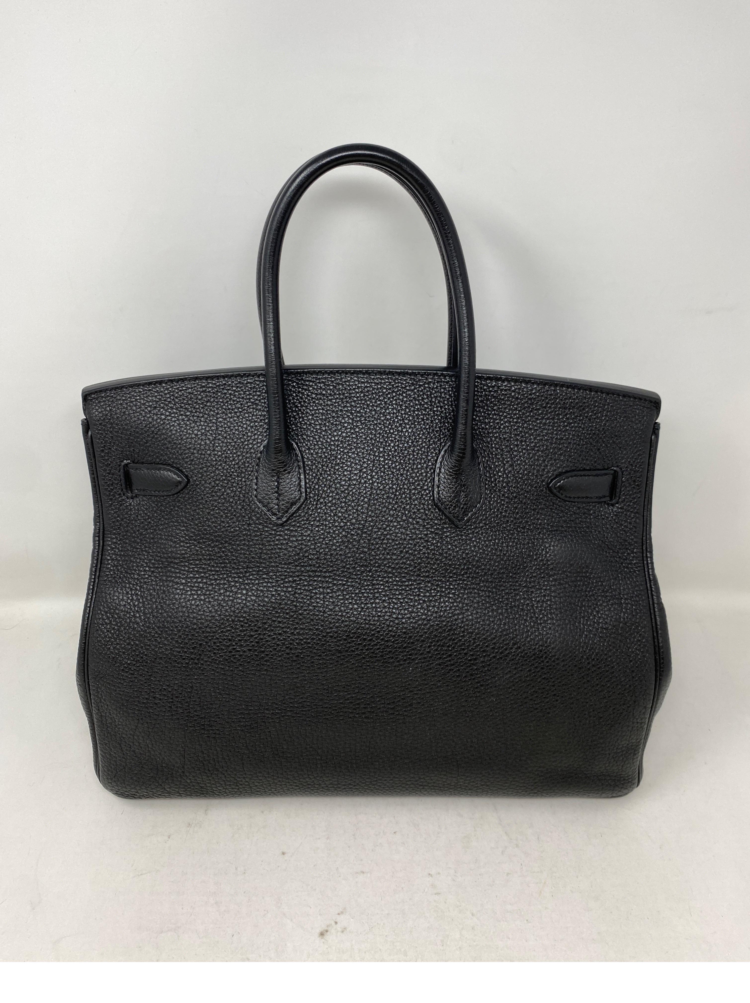Hermes Black Birkin 35 Bag 6