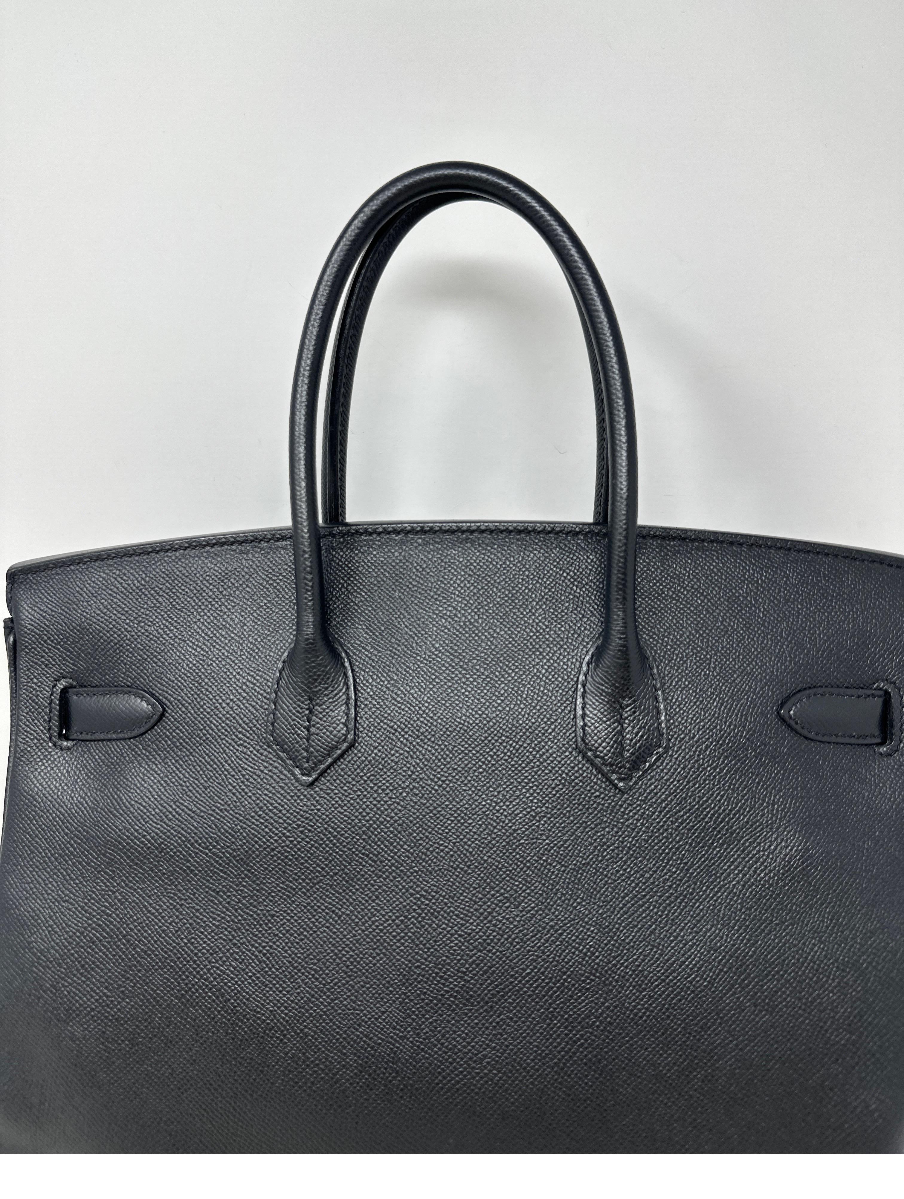 Hermes Black Birkin 35 Bag 6