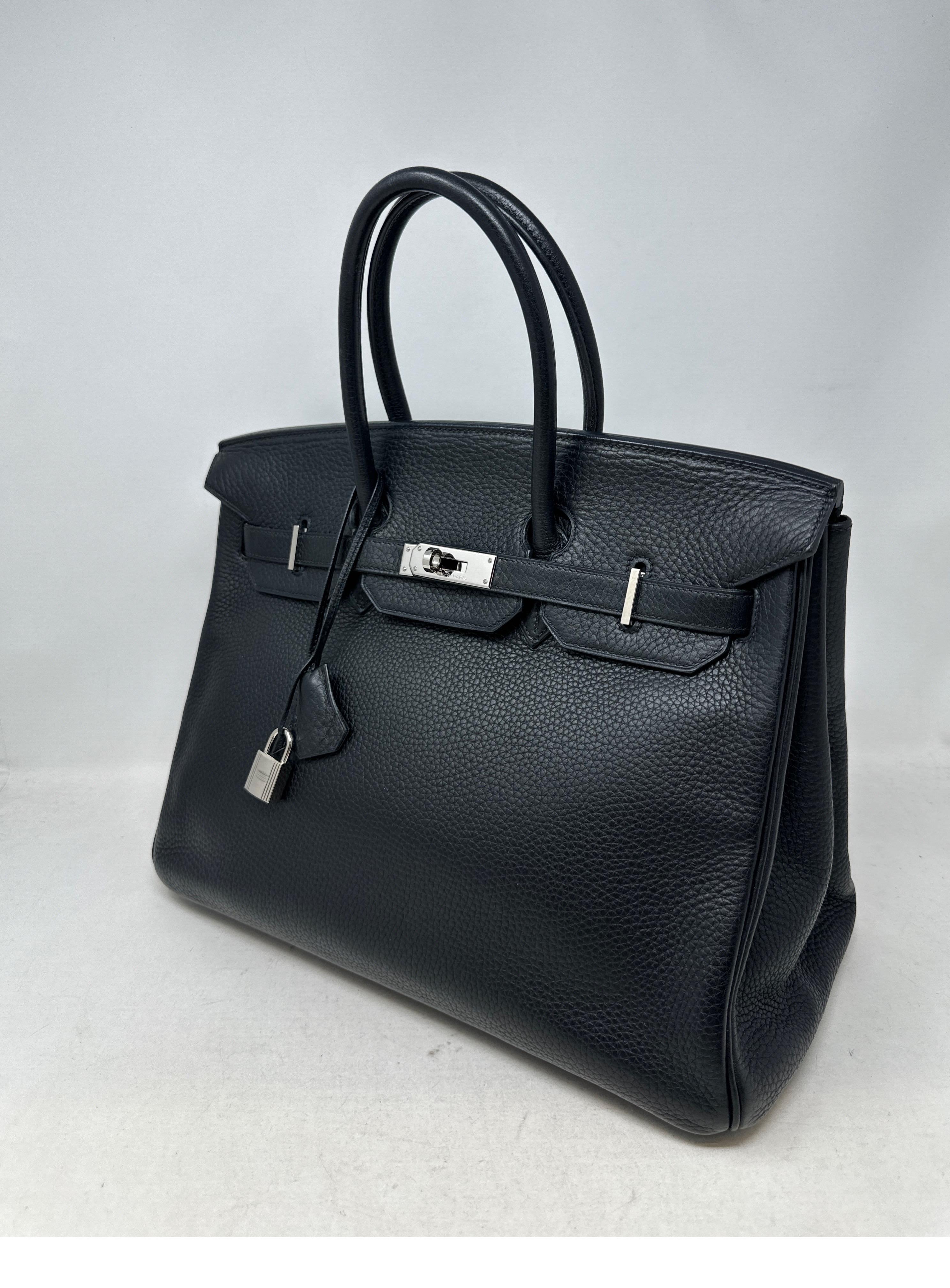 Hermes Black Birkin 35 Bag  9