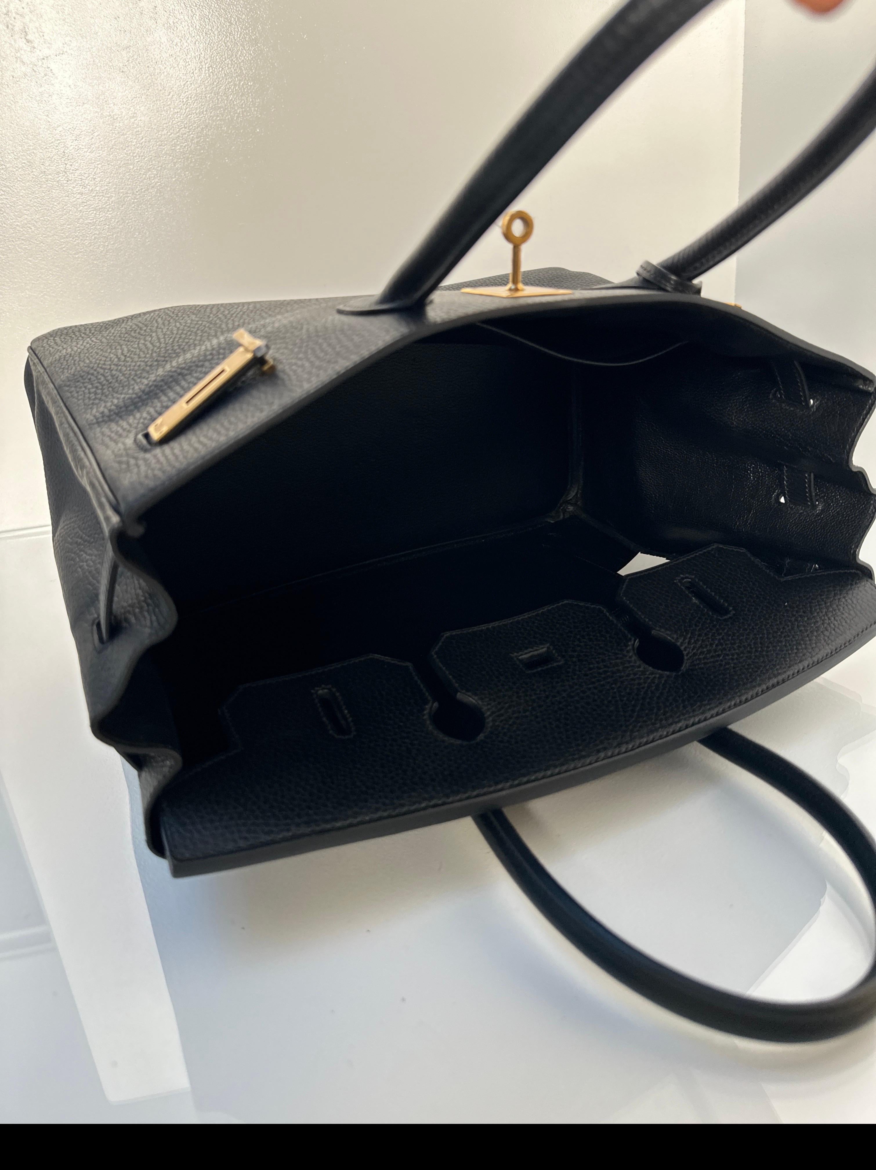 Hermes Black Birkin 35 Bag 9