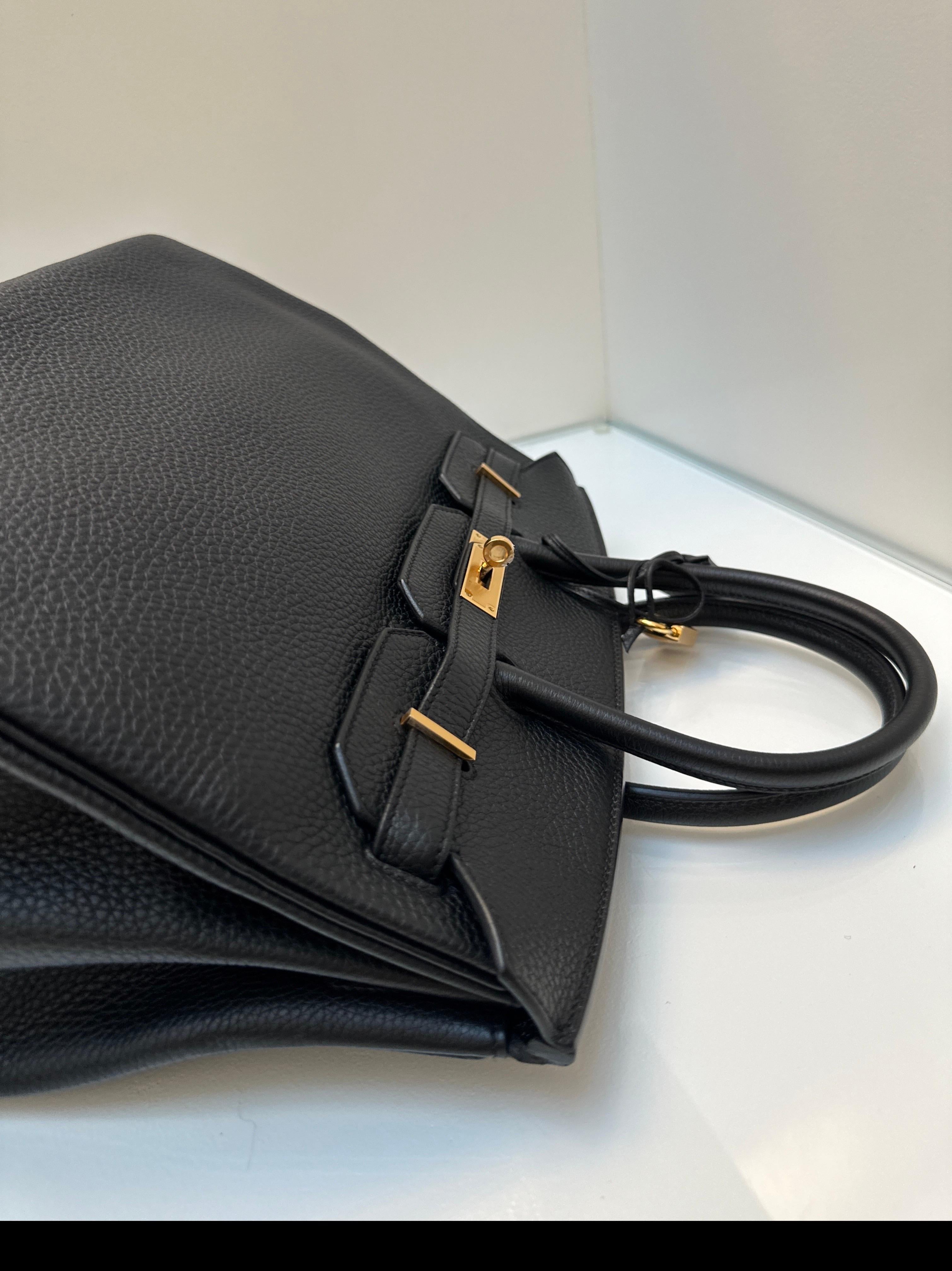 Hermès - Sac Birkin 35 noir en vente 8