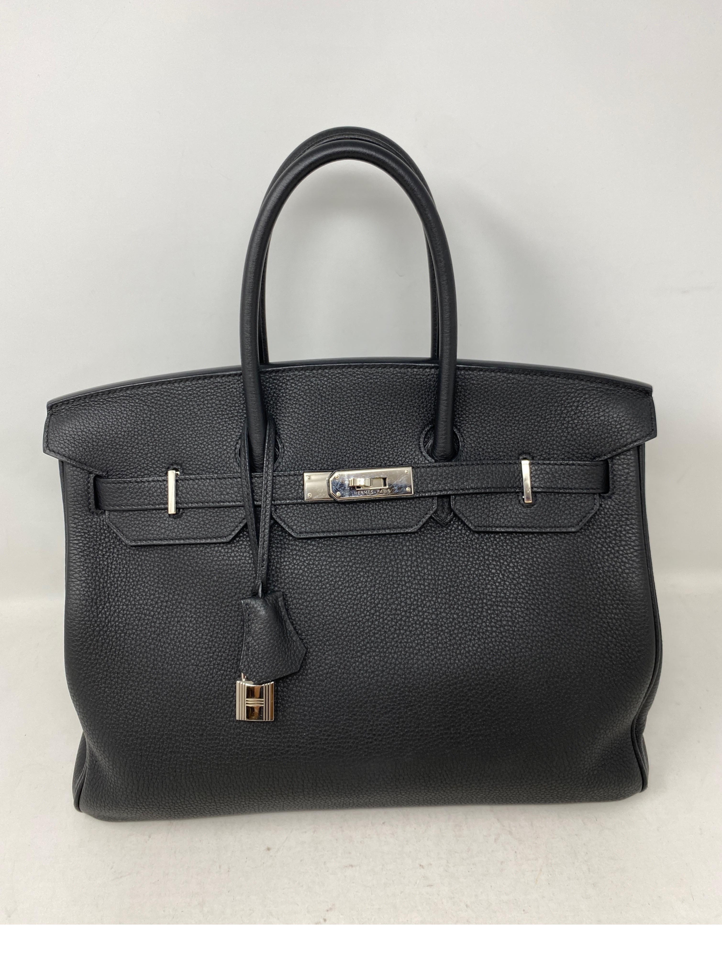 Hermes Black Birkin 35 Bag  8