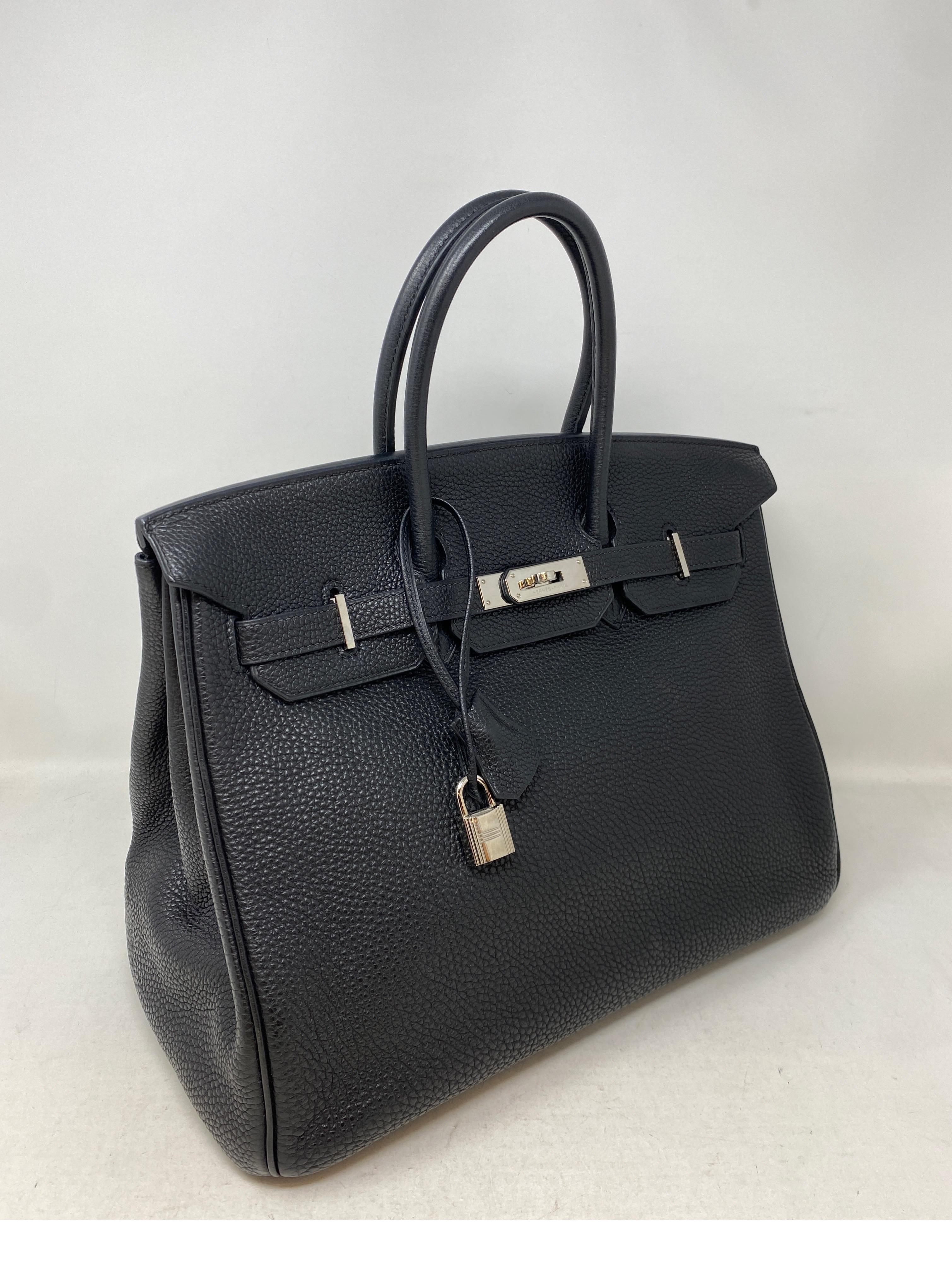 Hermes Black Birkin 35 Bag 7
