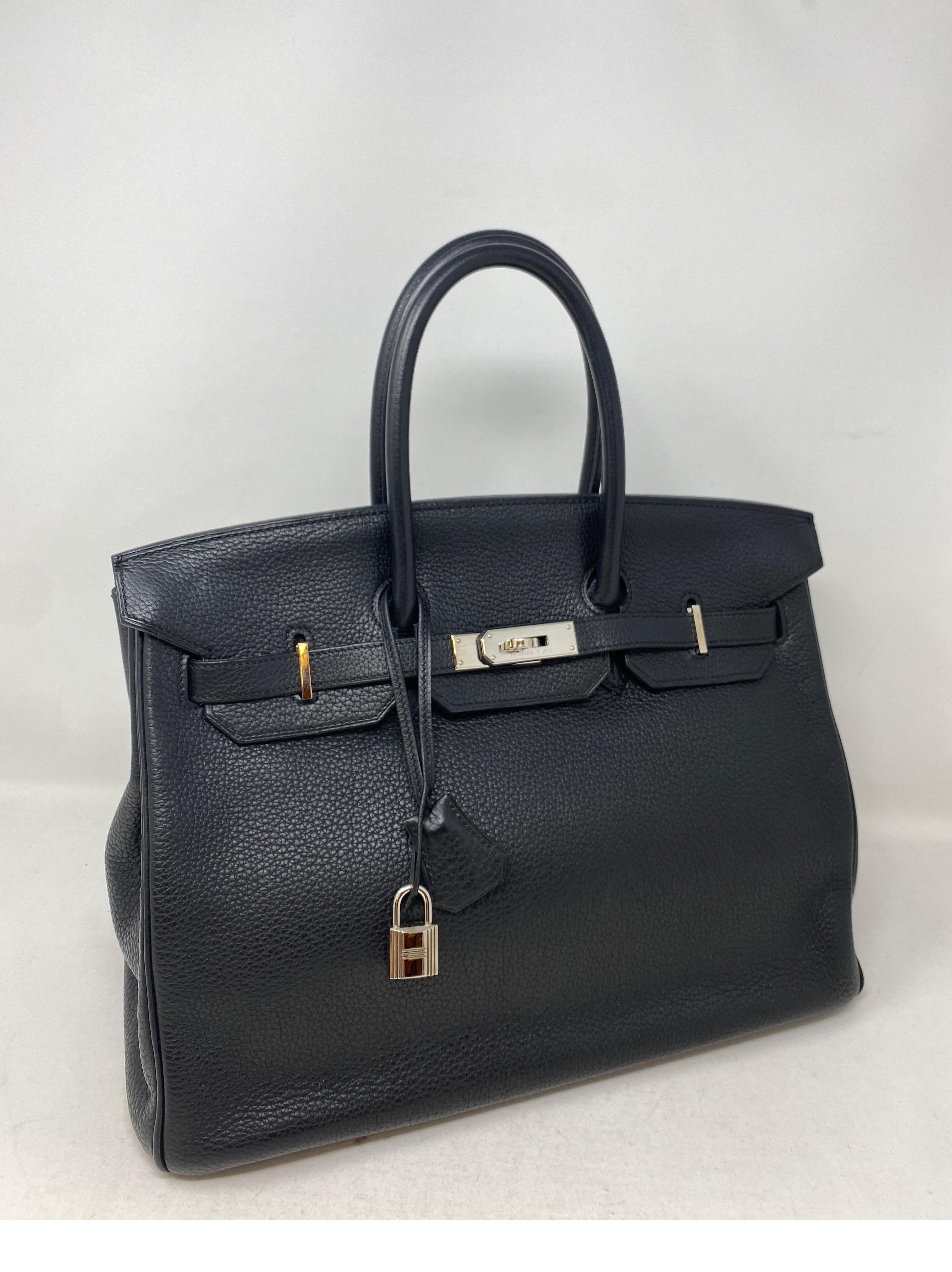 Hermes Black Birkin 35 Bag  11