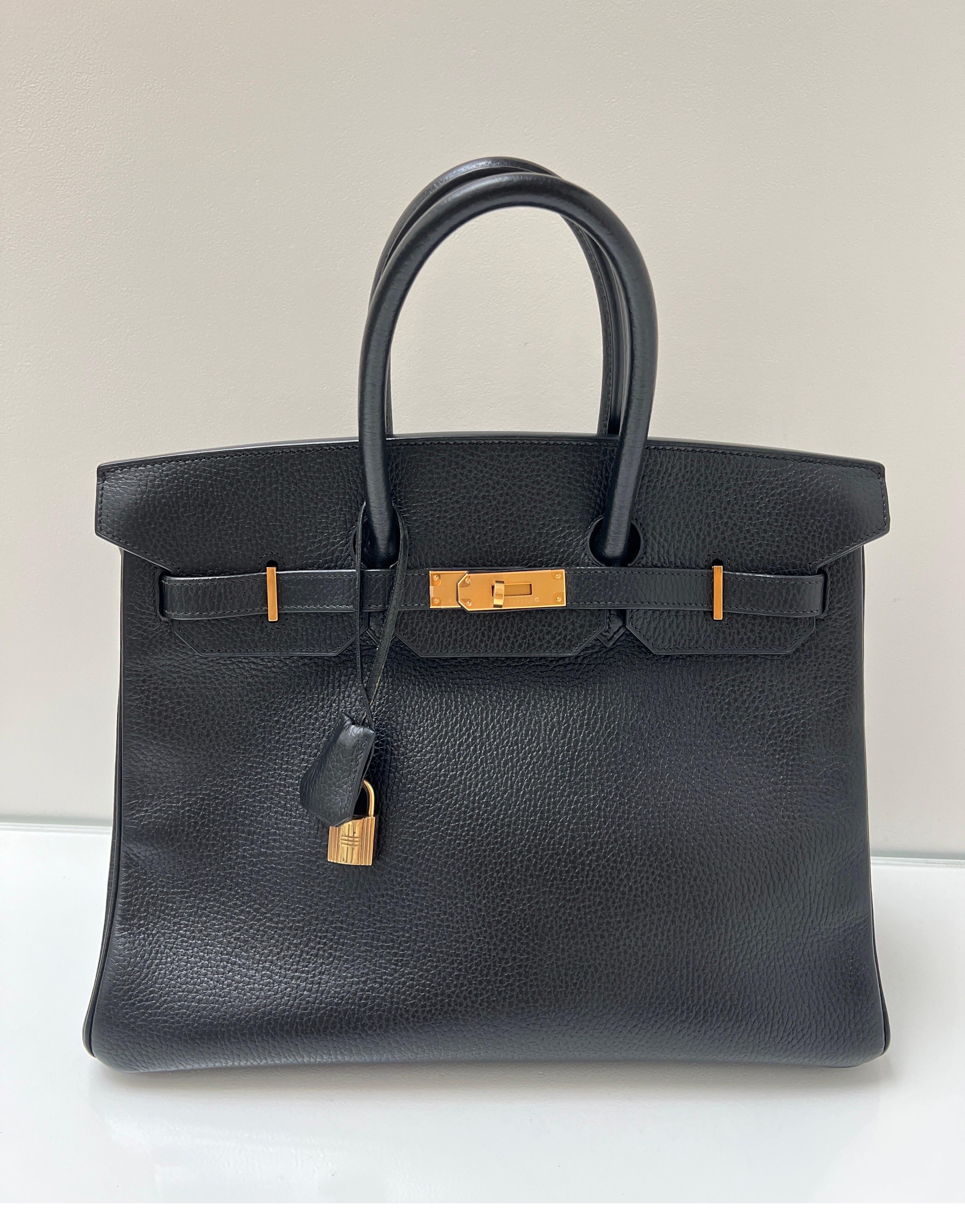 Hermes Black Birkin 35 Bag 11